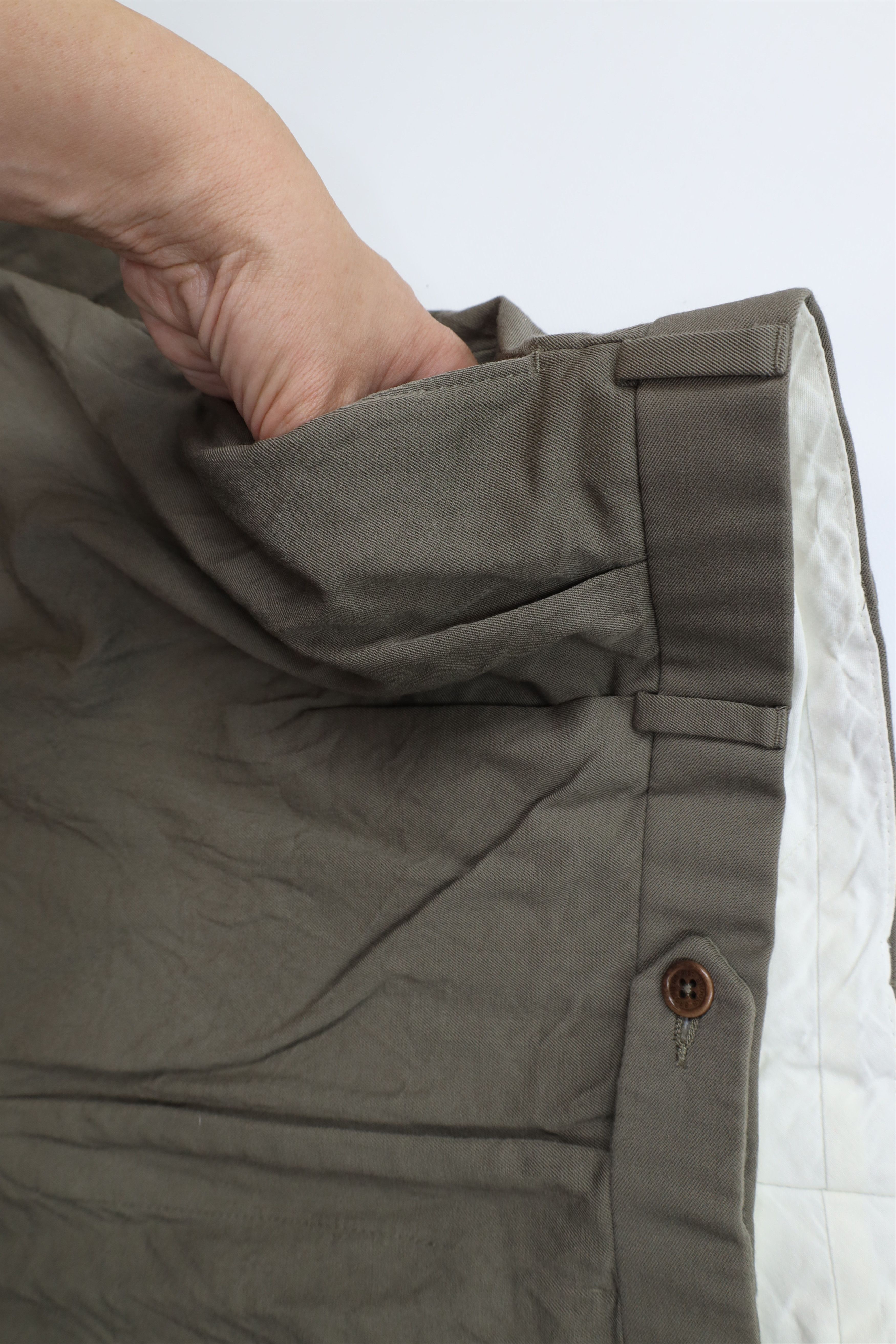Brooks Brothers Vintage 90s Brooks Brothers Cuffed Wide Leg Chino Pants Size US 36 / EU 52 - 7 Thumbnail