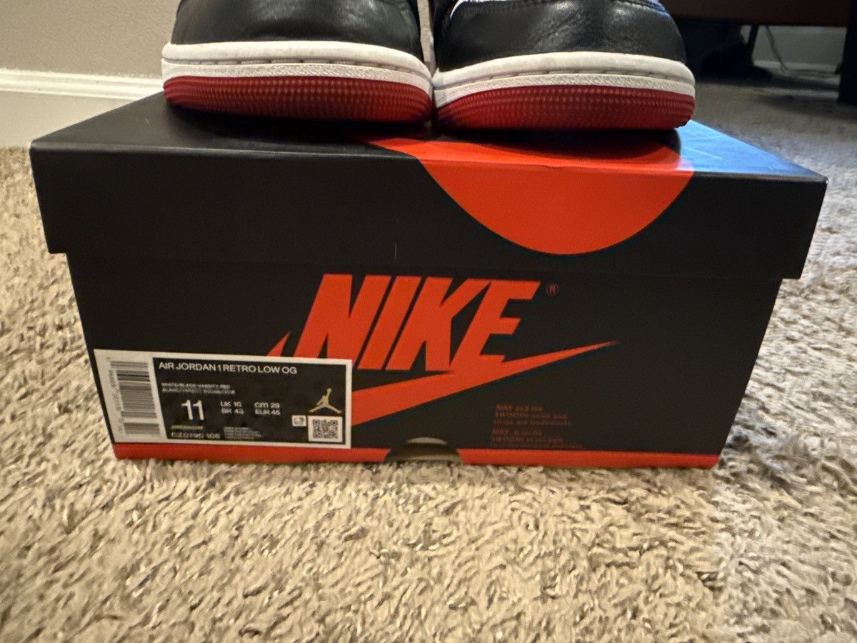 Nike Nike Air Jordan 1 Retro Low OG “Black Toe” Size US 11 / EU 44 - 13 Thumbnail