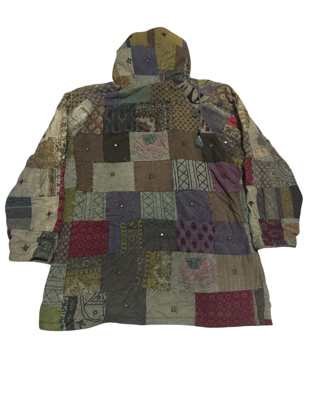 If Six Was Nine × Japanese Brand × Le Grande Bleu (L.G.B.) Vtg Japan Patchwork Sashiko Heavy Jacket Hoodie Size US L / EU 52-54 / 3 - 2 Thumbnail