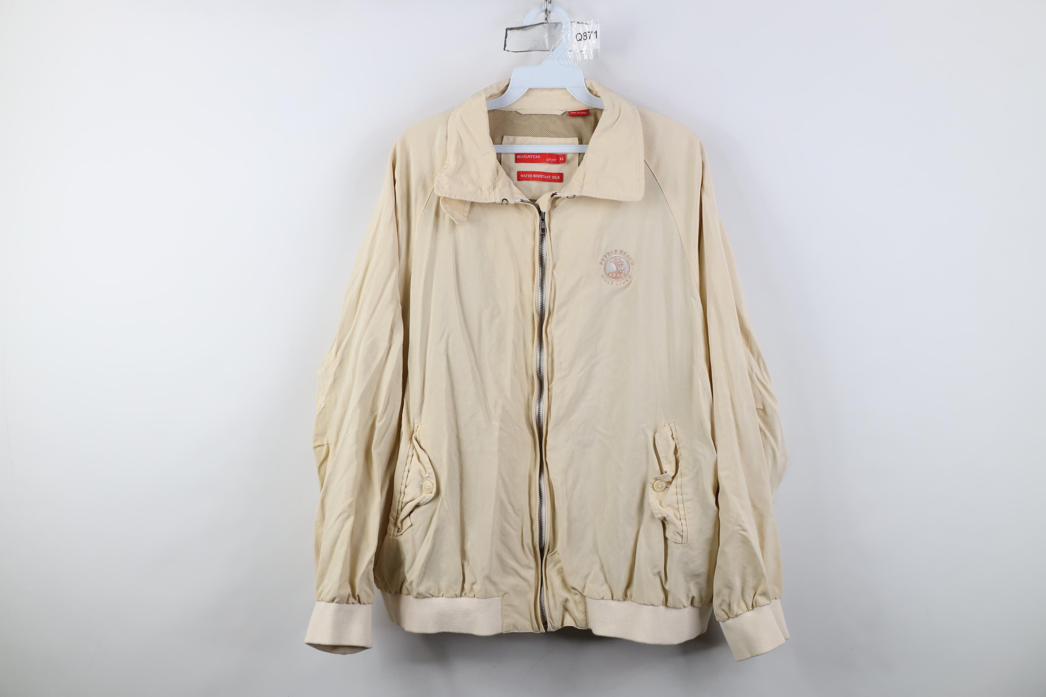 Vintage Vintage Bugatchi Uomo Resistant Silk Pebble Bomber Jacket Size US XL / EU 56 / 4 - 1 Thumbnail