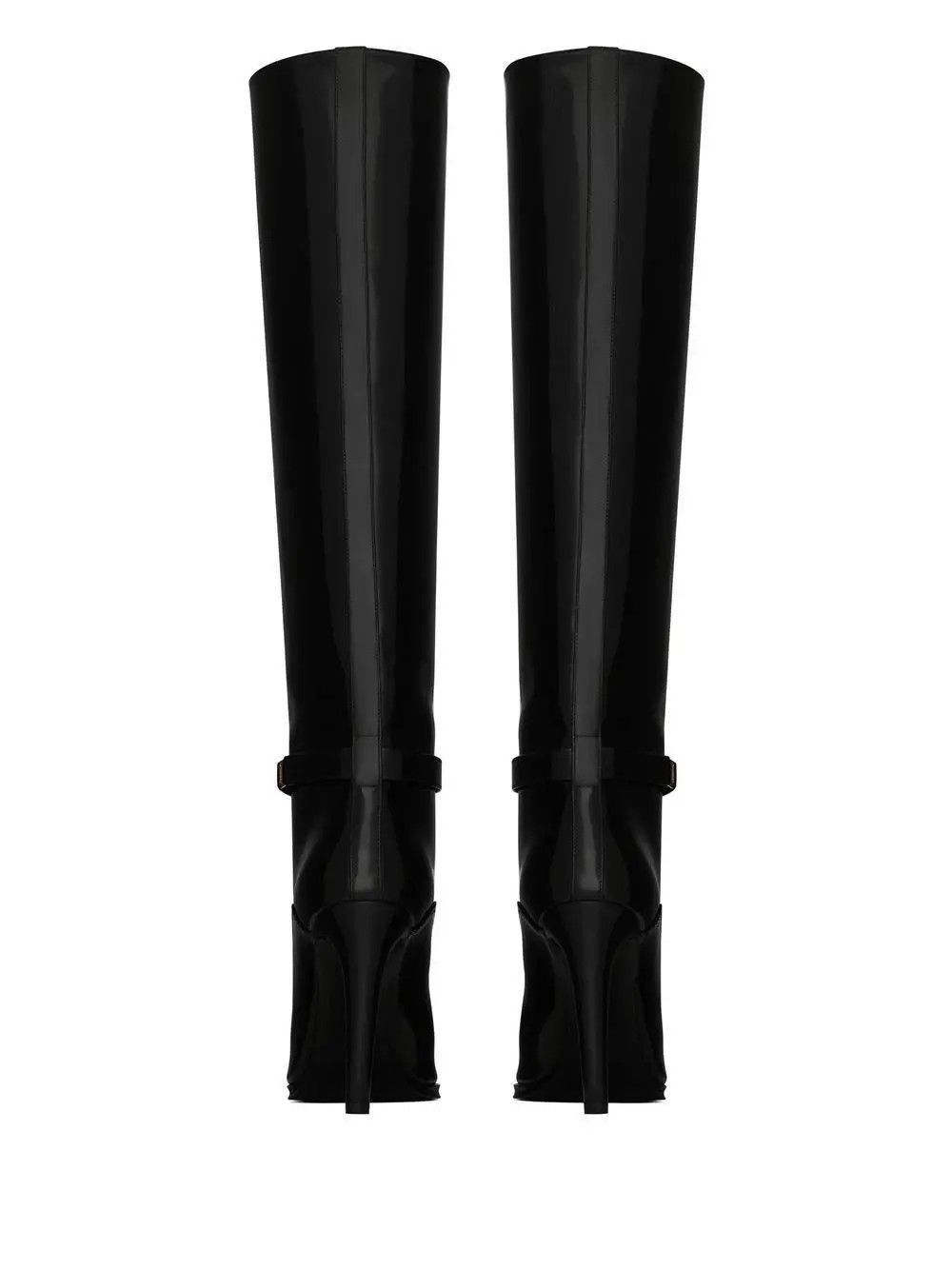 Saint Laurent Paris o1bcso1str1224 Diane Boots In Shiny Leather in Black Size US 8.5 / IT 38.5 - 3 Thumbnail