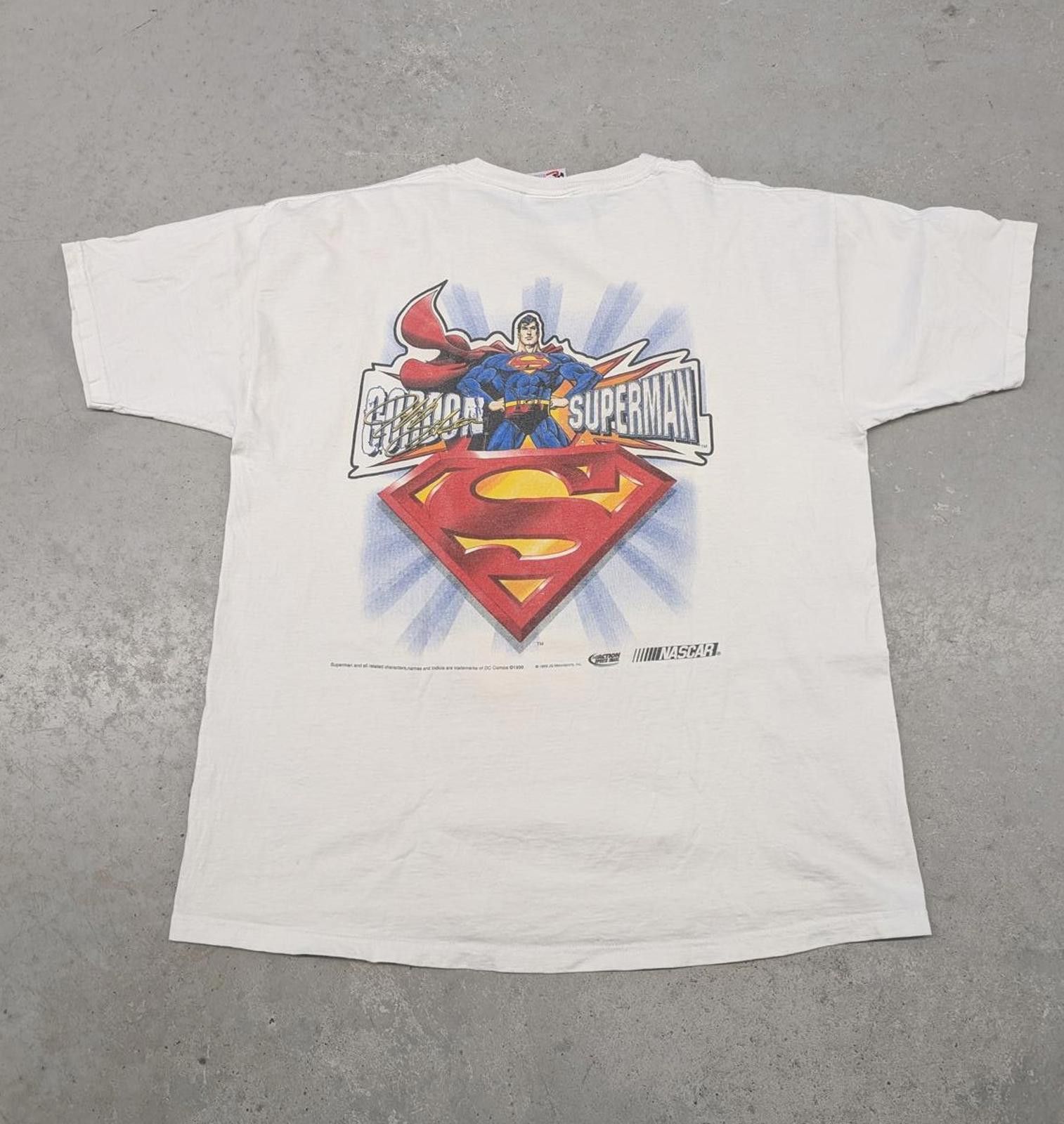 NASCAR Vintage 90s Superman NASCAR Jeff Gordon Made in USA T-shirt Size US L / EU 52-54 / 3 - 3 Thumbnail