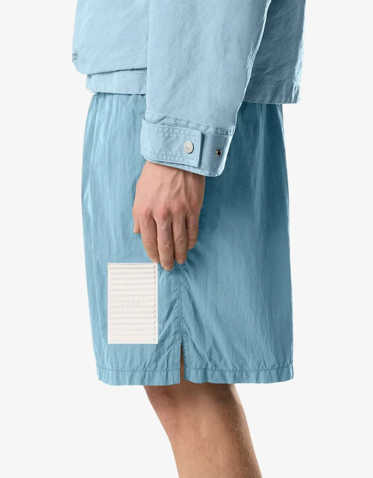 Stone Island Stone Island Marina Blue Micro Brushed Nylon-TC Swim Shorts Size US 34 / EU 50 - 5 Thumbnail