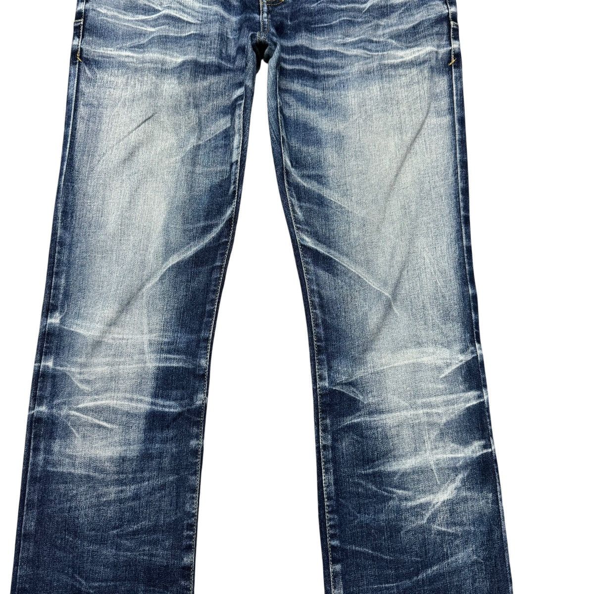 Tornado Mart Tornado Mart Acid Wash Denim Low Flare Jeans Size US 31 - 6 Thumbnail