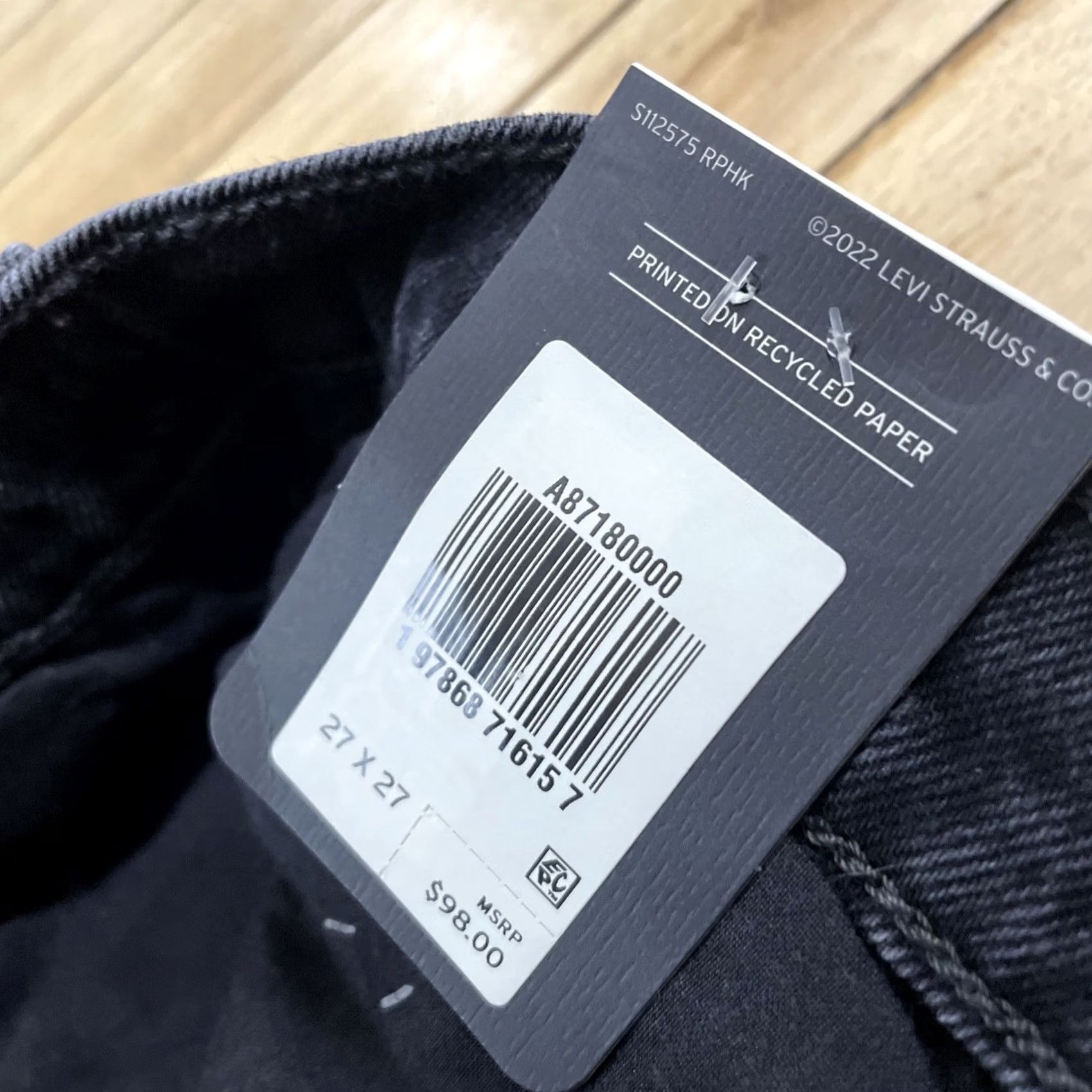 Levi's VINTAGE Levis Ribcage Straight Jeans Adult 27x27 Black Ankle High Rise Denim NEW 27x27 Womens Jeans Size 27" / US 4 / IT 40 - 7 Thumbnail