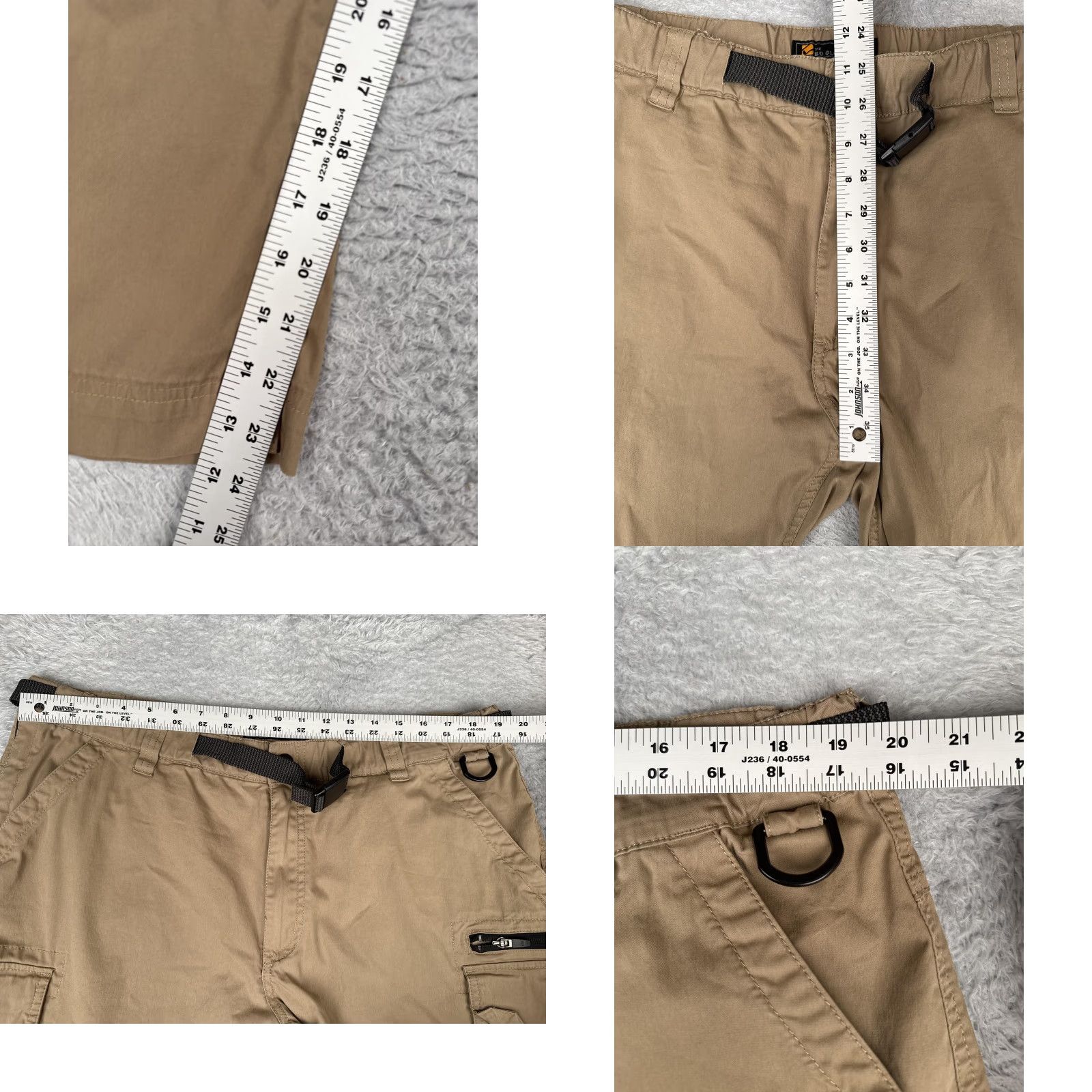 Vintage BC Clothing Pants Mens XXL x 30 Khaki Convertible Cargo Zip Off Hiking Outdoor Size US 39 - 8 Thumbnail