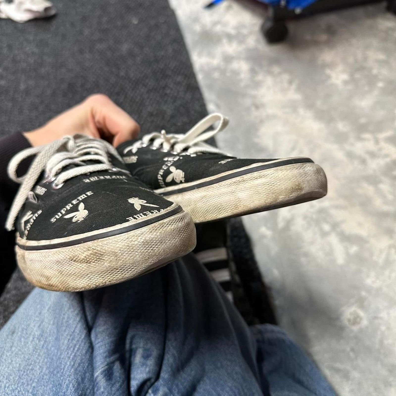 Playboy × Supreme × Vans Rare FW13 Black Supreme Playboy Vans Authentic Pro Shoe Size US 10 / EU 43 - 7 Thumbnail