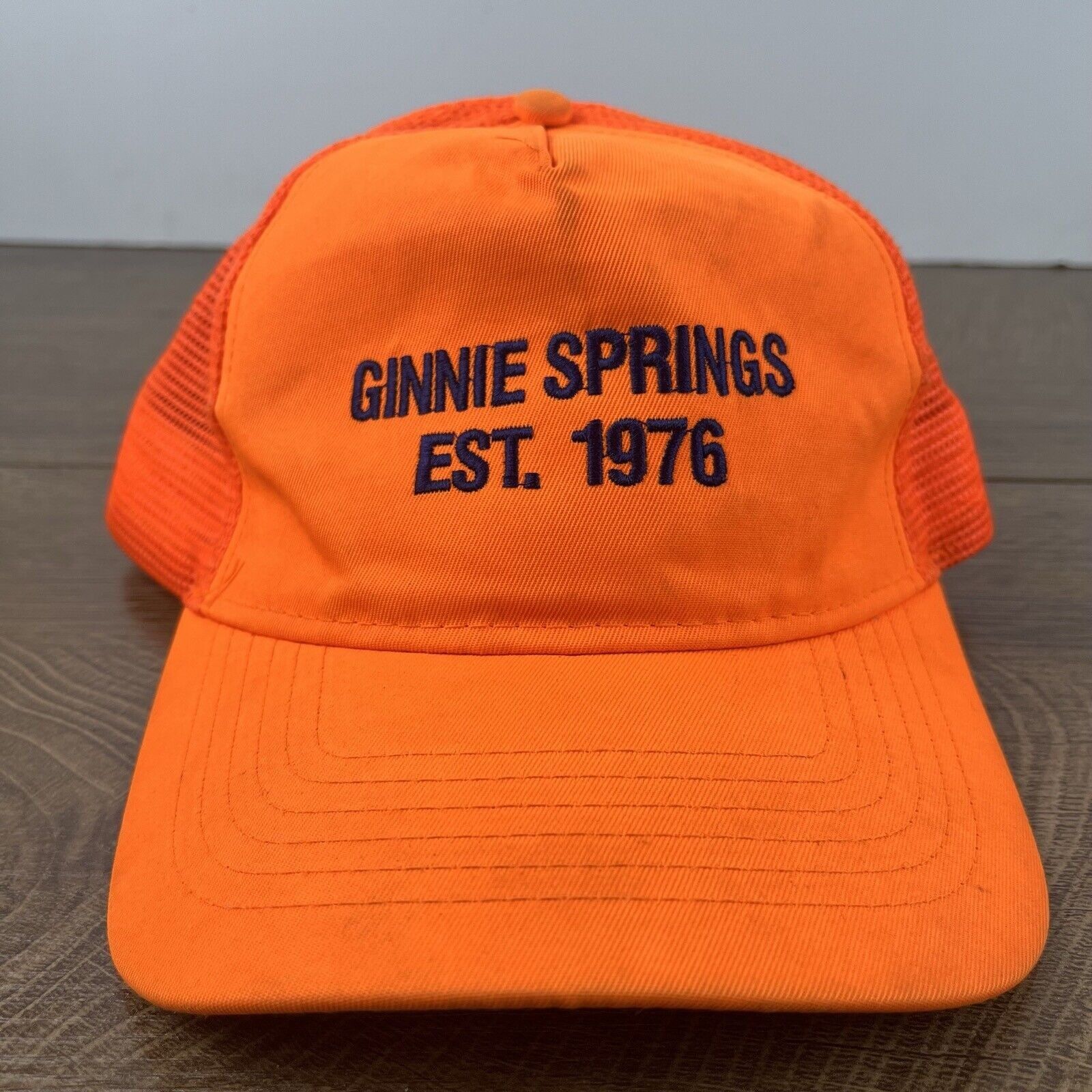 Other Ginnie Springs 1976 Hat Snapback Hat Orange Adjustable Hat A Size ONE SIZE - 3 Thumbnail