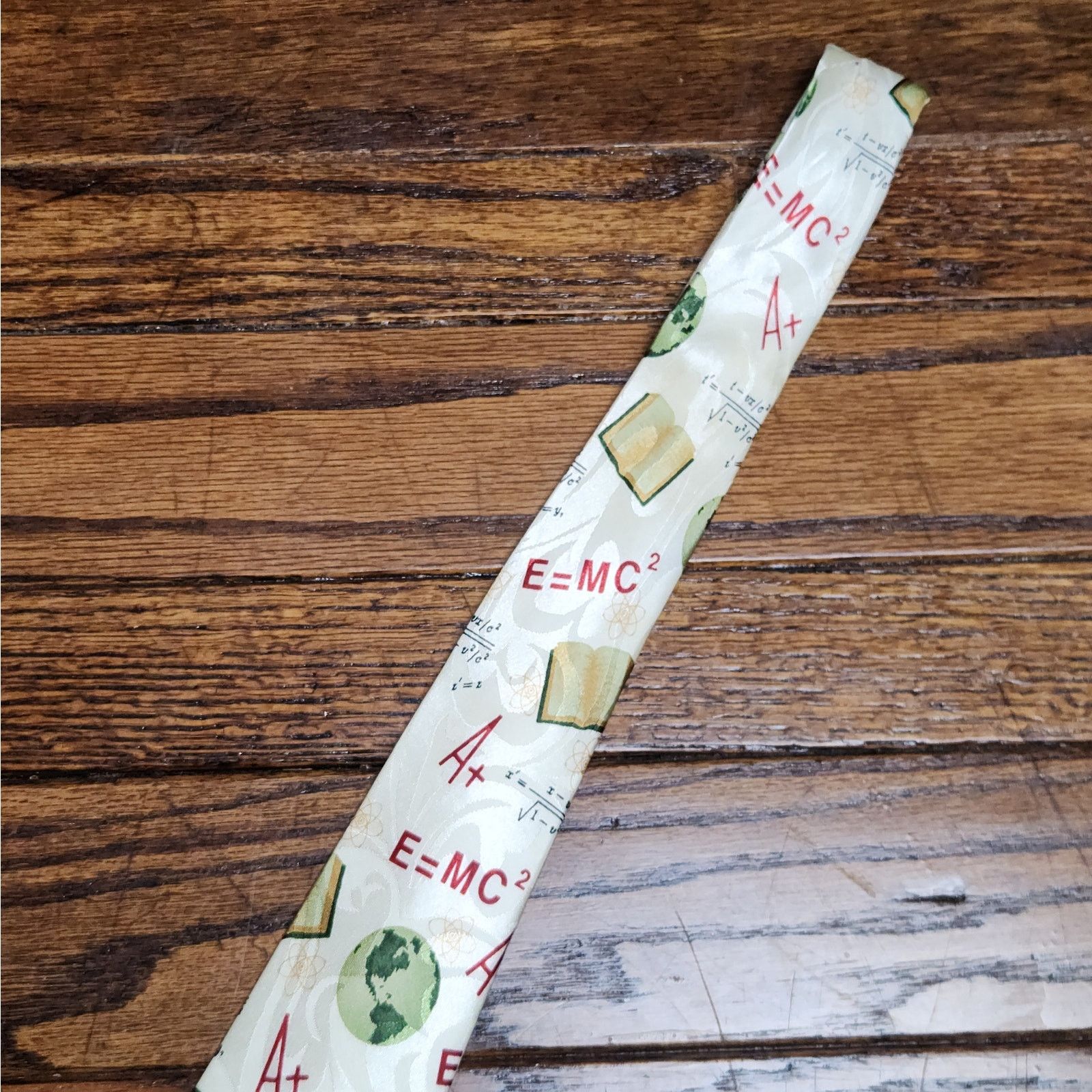 Vintage Vintage E=MC² Tie Teacher Science Gift Novelty Long Size ONE SIZE - 2 Thumbnail