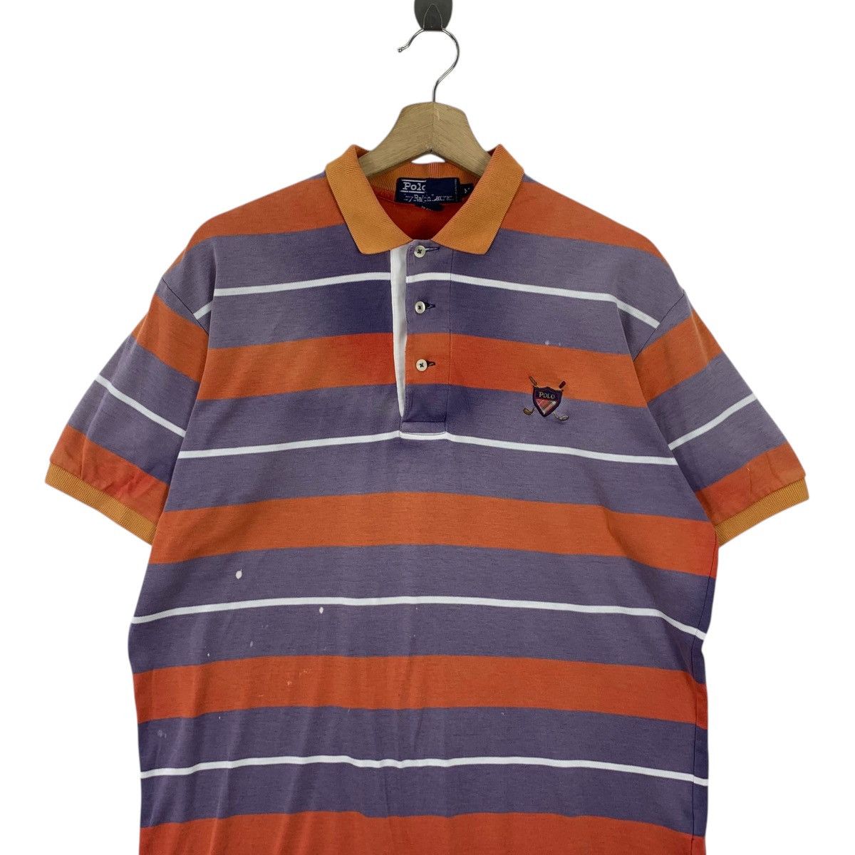 Polo Ralph Lauren Vintage 90’ POLO RALPH LAUREN Natural Sun Faded Tee Shirt Size US M / EU 48-50 / 2 - 2 Thumbnail