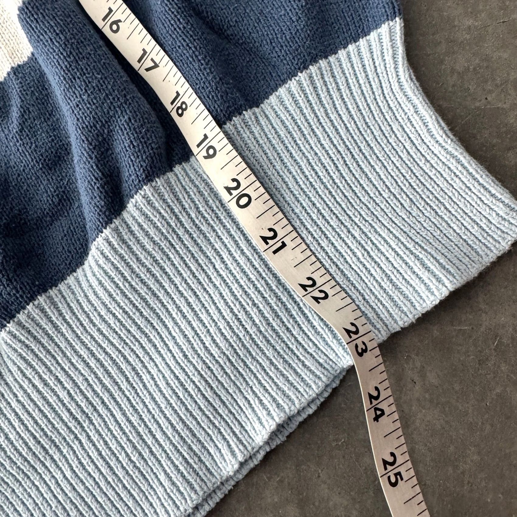 Lucky Brand VINTAGE Lucky Brand Blue White Striped Lightweight Sweater Longsleeve Small Blouse Womens Size S / US 4 / IT 40 - 5 Thumbnail