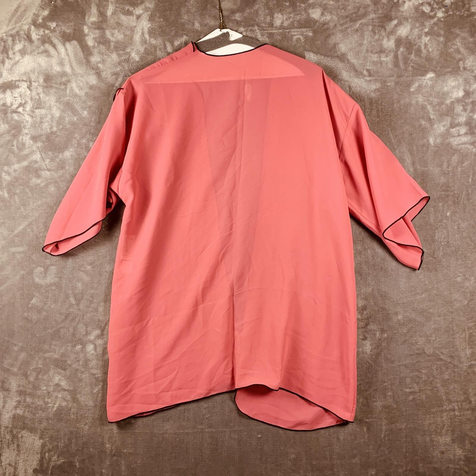 Van Cleef & Arpels Ariel Vintage Womens 80s Open Front SS Chiffon Cardaigan 383 Size S / US 4 / IT 40 - 5 Thumbnail
