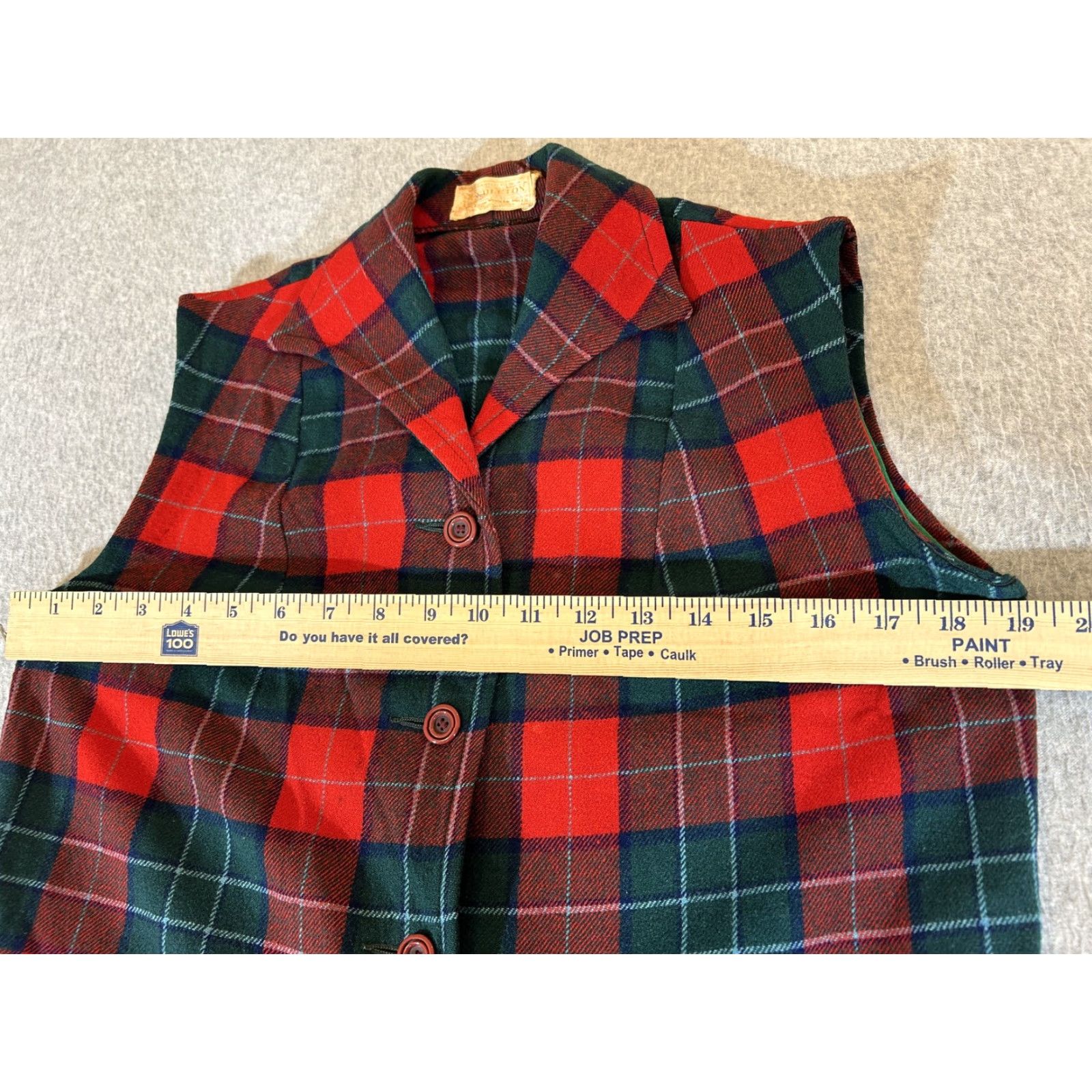 Pendleton VINTAGE Pendleton Vest Womens 10 Tartan Plaid Wool 60s Preppy Cottagecore Mens Ladies? Size L / US 10 / IT 46 - 4 Thumbnail
