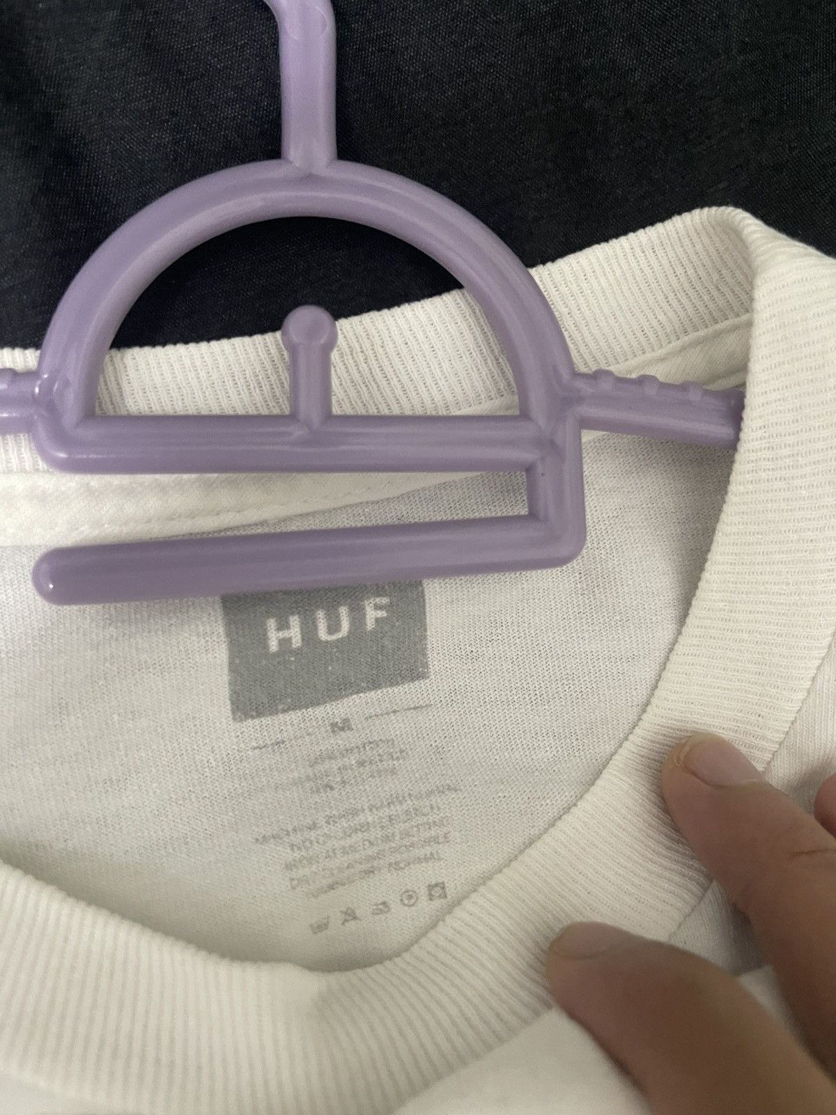 Huf HUF Worldwide Embroidered Flame Centre Logo Longsleeve Tee Size US M / EU 48-50 / 2 - 5 Thumbnail
