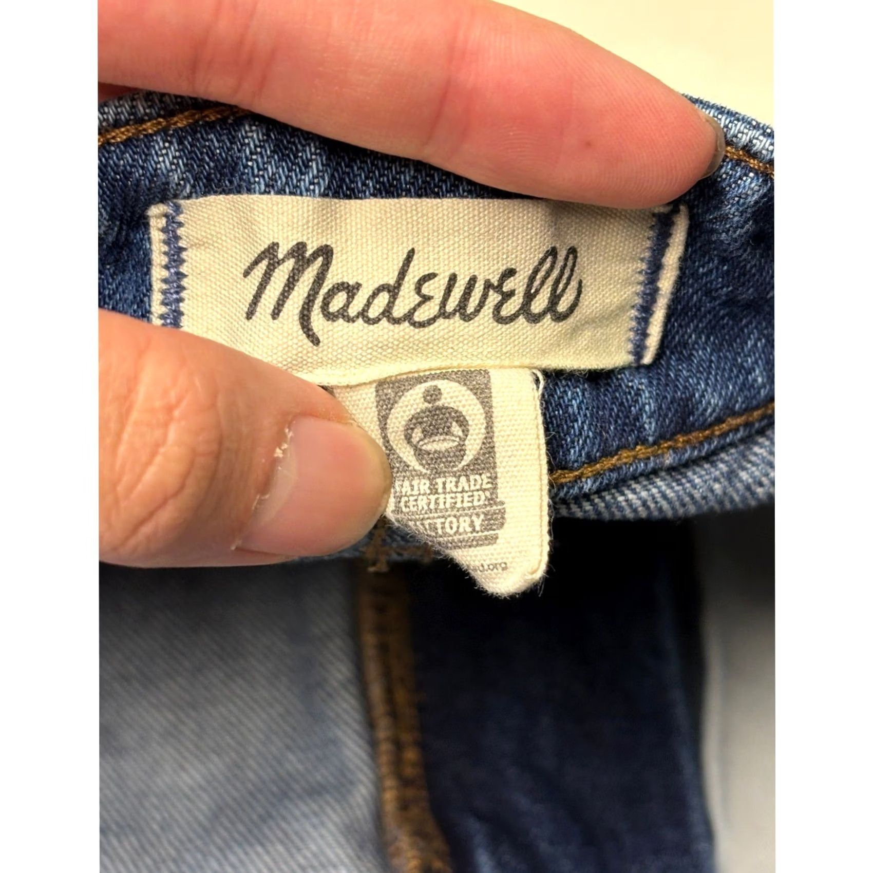 Madewell Madewell Jeans Wide Sweep Trouser Blue High Rise 100% Cotton 28W 32L Denim Five-Pocket Wide-Leg Women Vintage: No Size 28" / US 6 / IT 42 - 5 Thumbnail