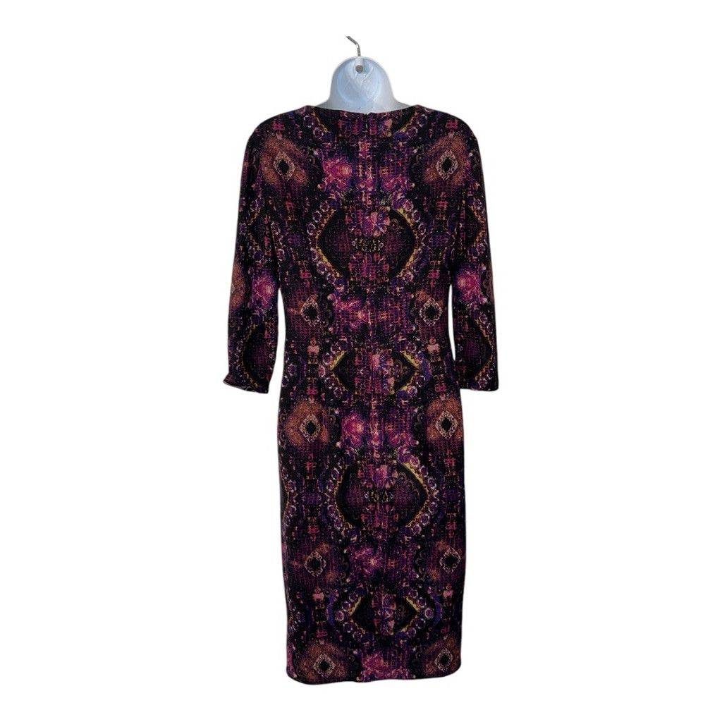 Adrianna Papell Women's London Times Dress Size 6 Purple Black Size M / US 6-8 / IT 42-44 - 3 Thumbnail