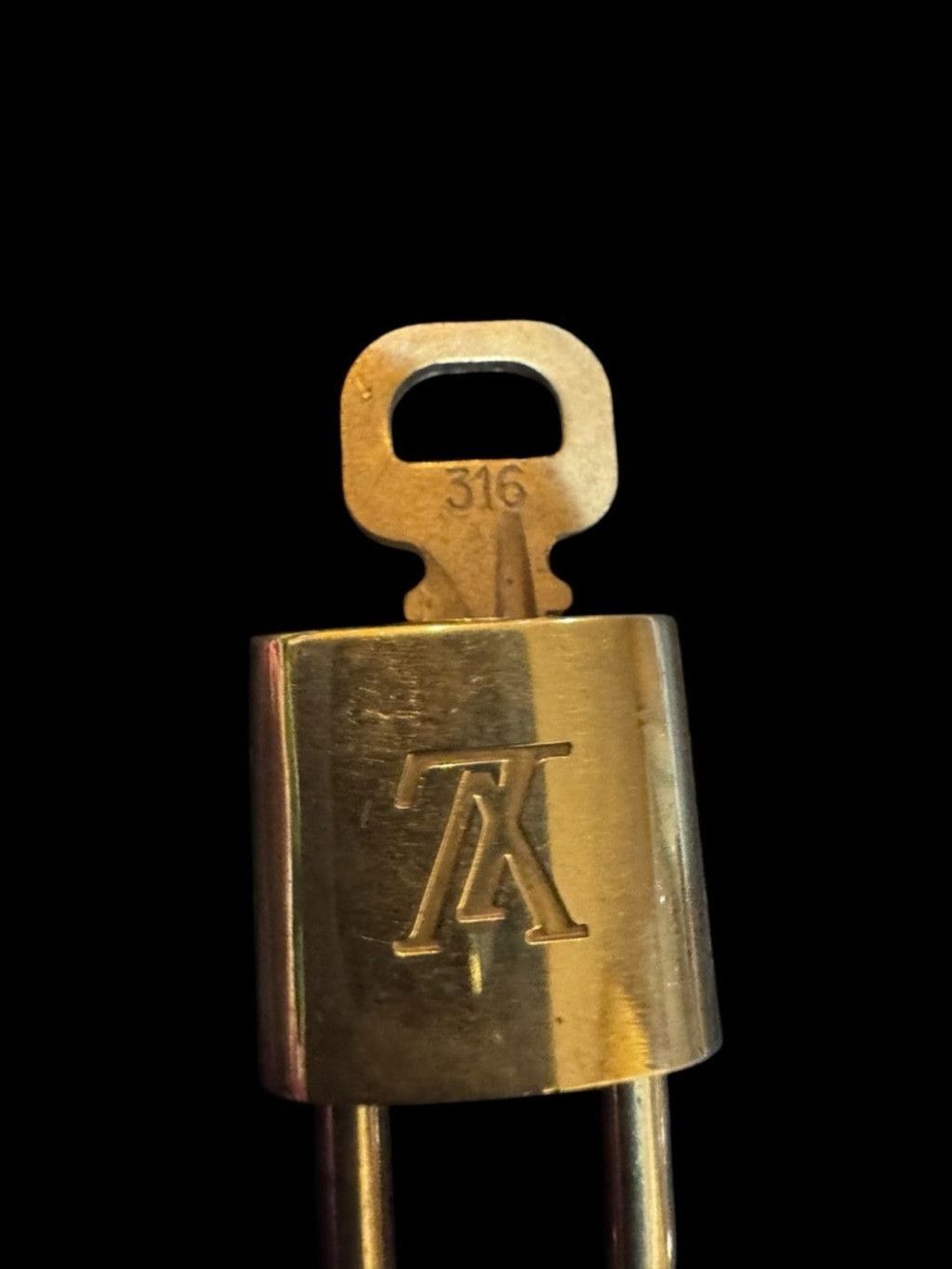 Louis Vuitton Louis Vuitton Brushed Gold Padlock with Key #316 & COA Size ONE SIZE - 2 Thumbnail
