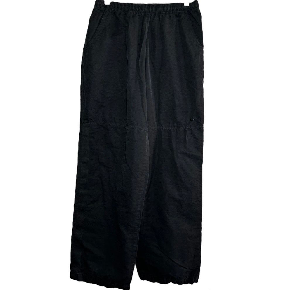 image of VTG Nike Cargo Pants Y2K Drawstring Waist Pocket Black Small, Men's (Size 36)