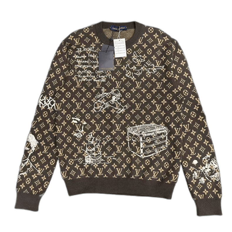 Louis Vuitton Louis Vuitton Graffiti Box Sweater M Size Size US M / EU 48-50 / 2 - 1 Thumbnail