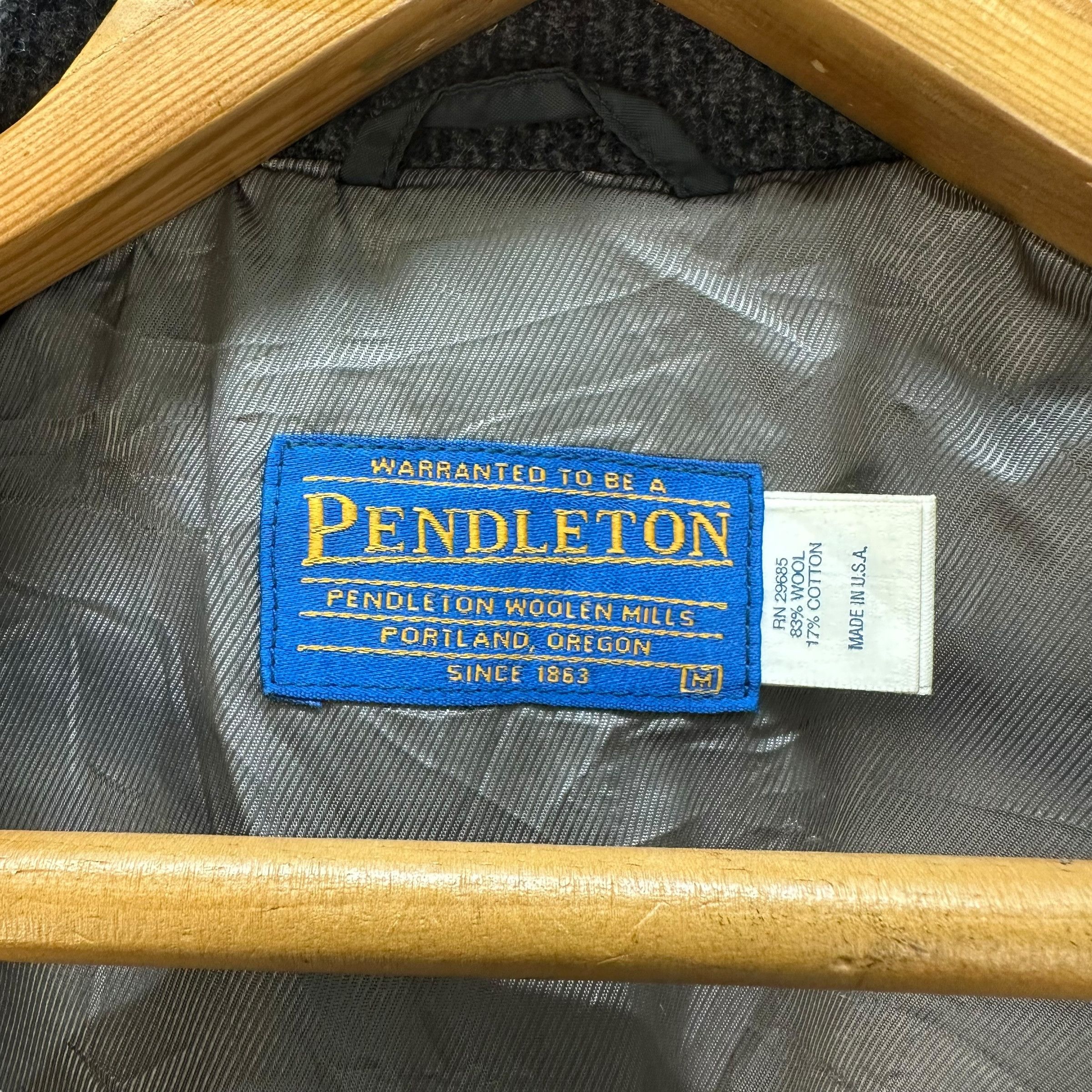 Pendleton VINTAGE PENDLETON MADE IN USA WOOL LEATHER JACKET #8915 Size US M / EU 48-50 / 2 - 9 Thumbnail