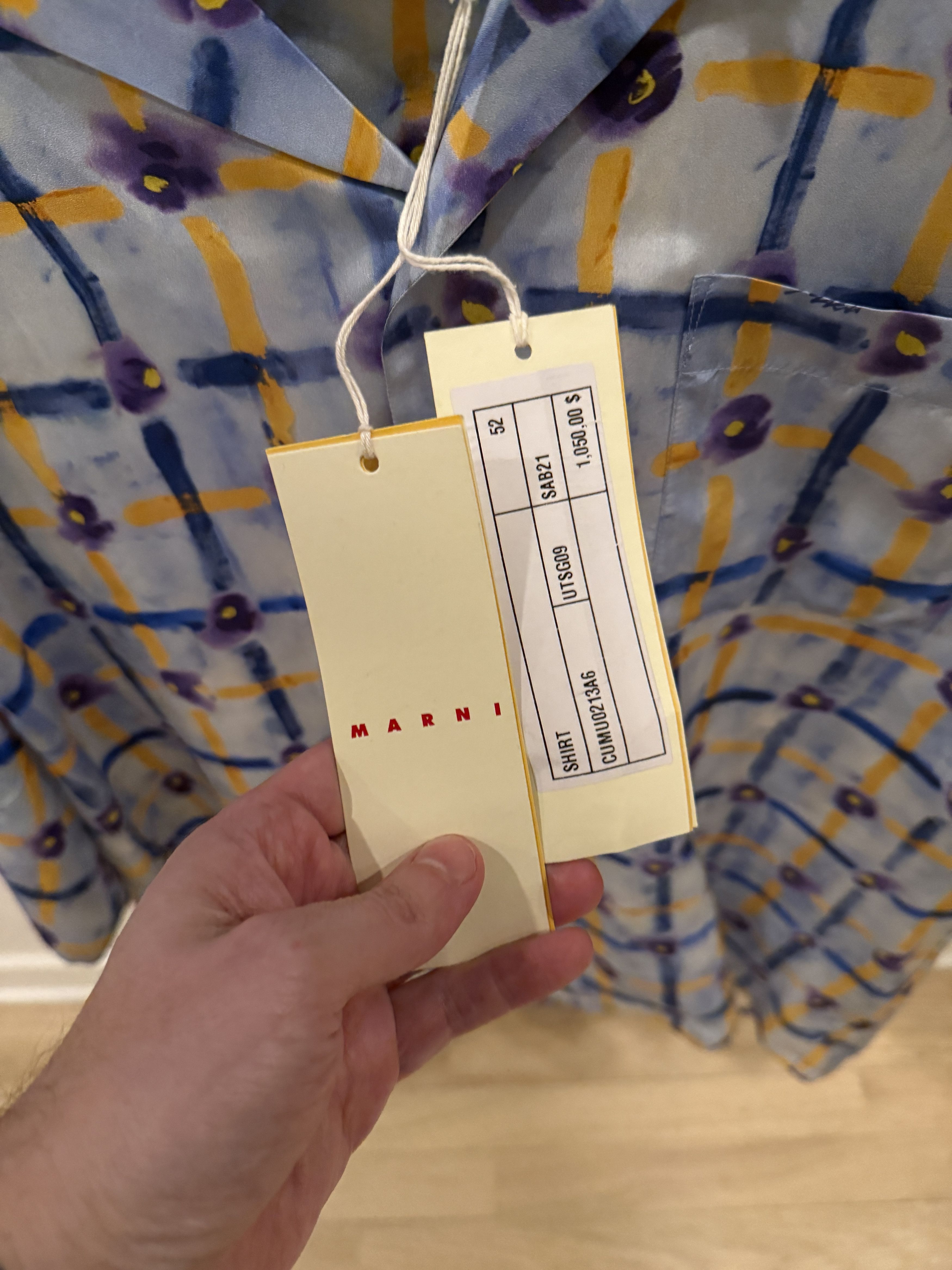 Marni Graphic Printed Silk Shirt Size US L / EU 52-54 / 3 - 5 Thumbnail