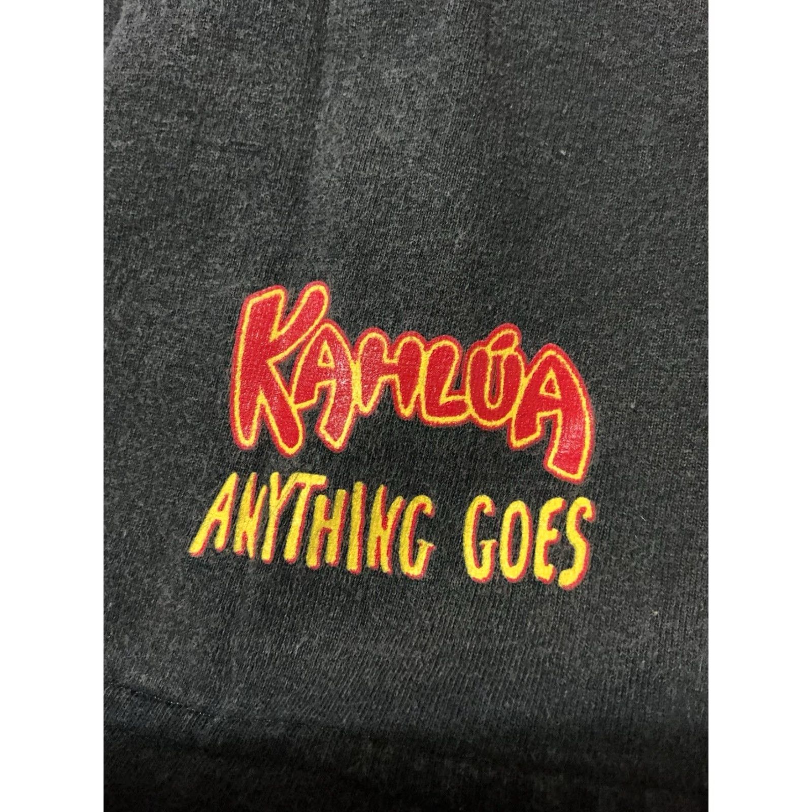 Vintage VINTAGE Kahlua Coffee Liqueur Black Night Anything Goes Graphic T-Shirt L Black 1990s Mens? Women? Size US L / EU 52-54 / 3 - 6 Thumbnail