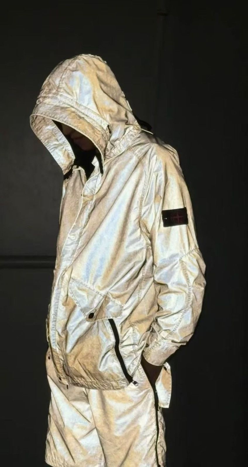 Stone Island Stone Island Orange Dust Reflective Parka M Size US M / EU 48-50 / 2 - 2 Thumbnail