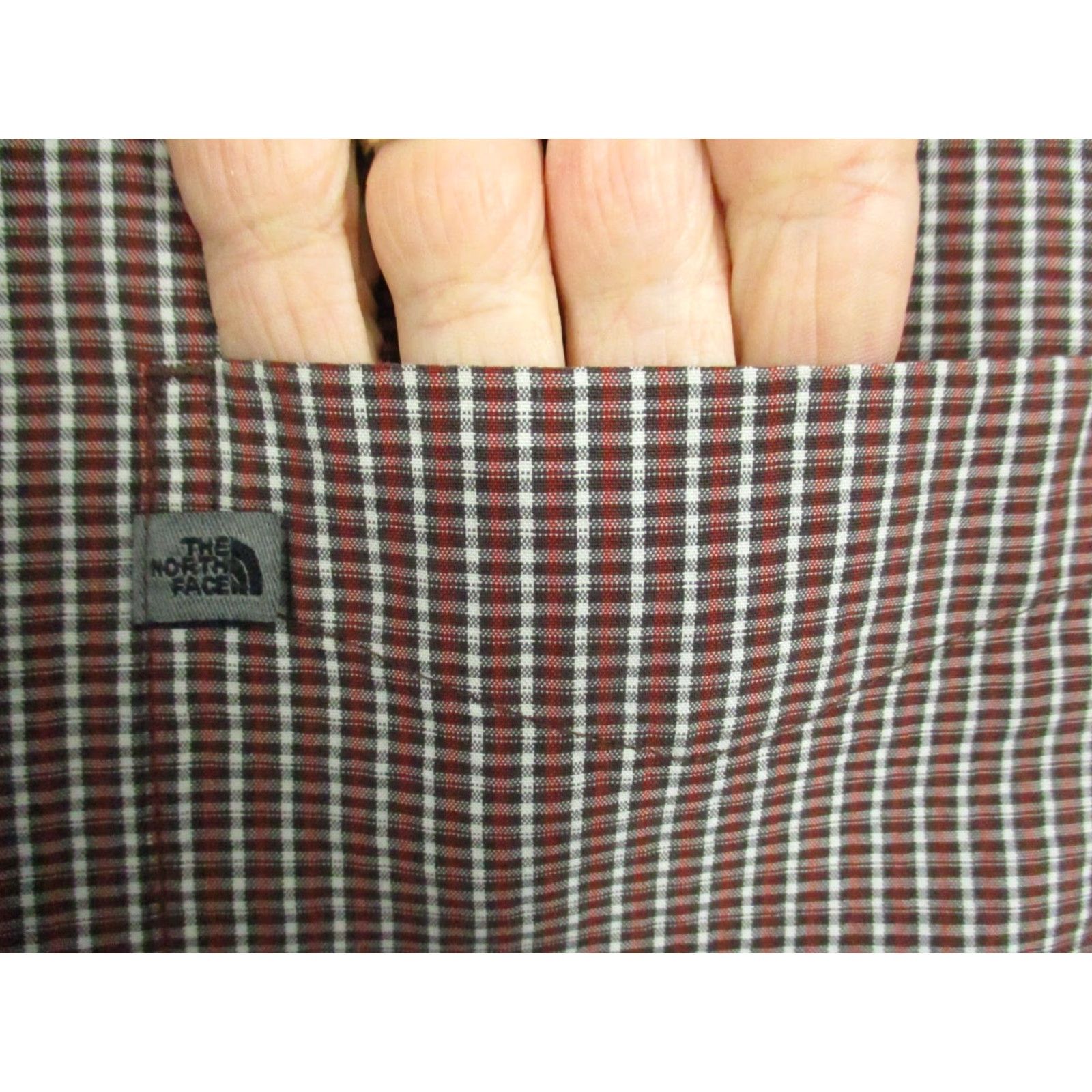 The North Face The North Face Shirt Maroon Check Large Mens Lined Long Sleeve Pocketed Button-Up Regular Fit Size US L / EU 52-54 / 3 - 2 Thumbnail
