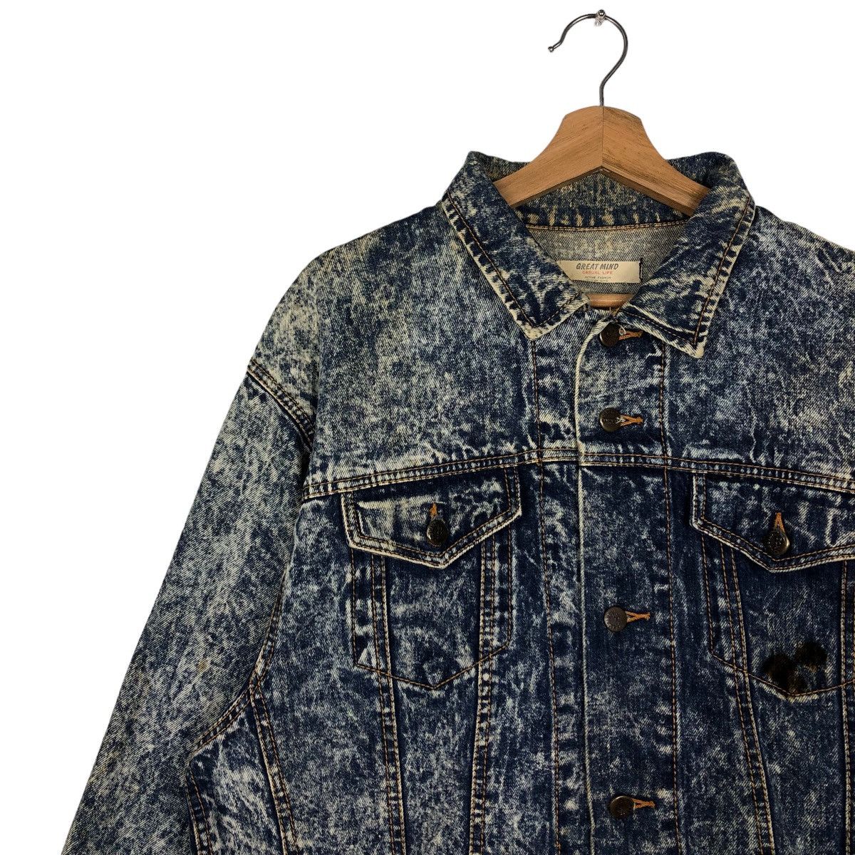 Japanese Brand 🔥90’s Vintage Denim Jacket Bomber Great Mind Japan Made Size US M / EU 48-50 / 2 - 6 Thumbnail