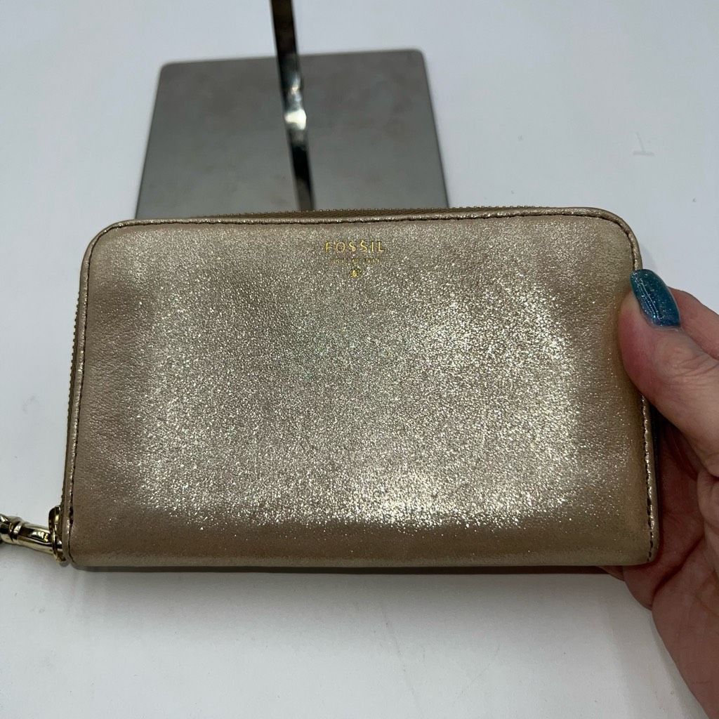 Fossil Fossil Gold Zip Around Wallet/Wristlet Size ONE SIZE - 2 Thumbnail