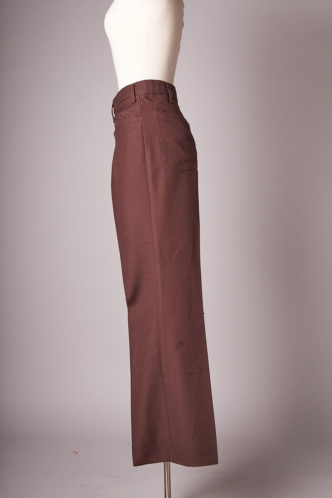 Levi's 1970s Brown Polyester Boot Cut Levi’s Pants Size US 35 - 2 Thumbnail