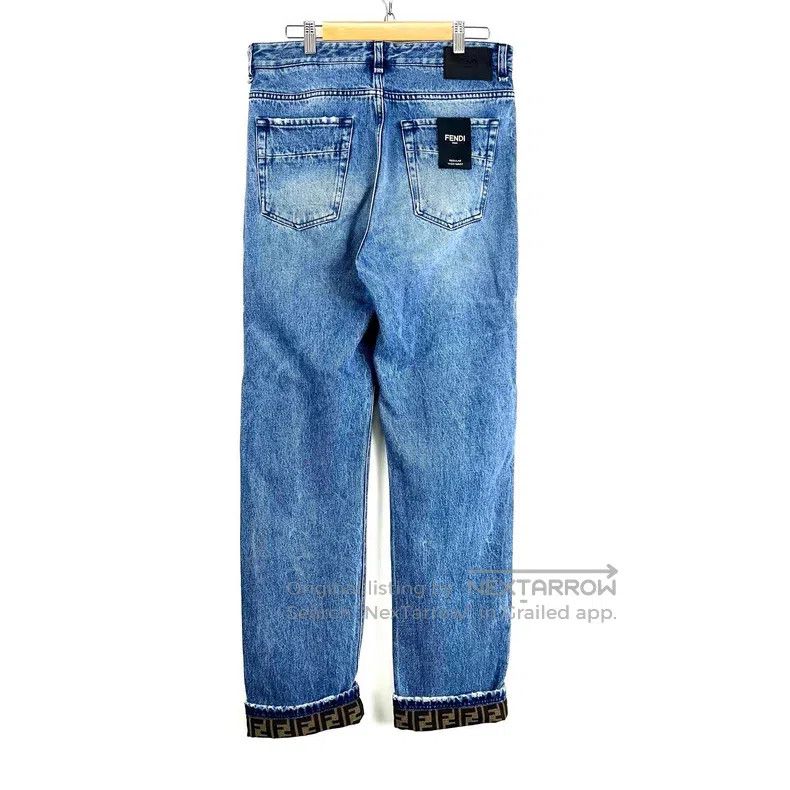 Fendi Fendi Light Blue Wash Loose Straight Denim Pants Size US 32 / EU 48 - 2 Thumbnail