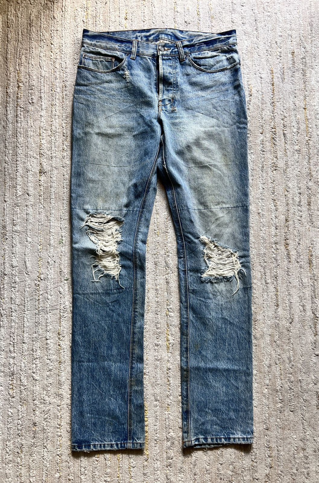 Ksubi × Le Grande Bleu (L.G.B.) Ksubi Geegee Slummin Slim Distressed Jeans Size US 34 / EU 50 - 1 Thumbnail