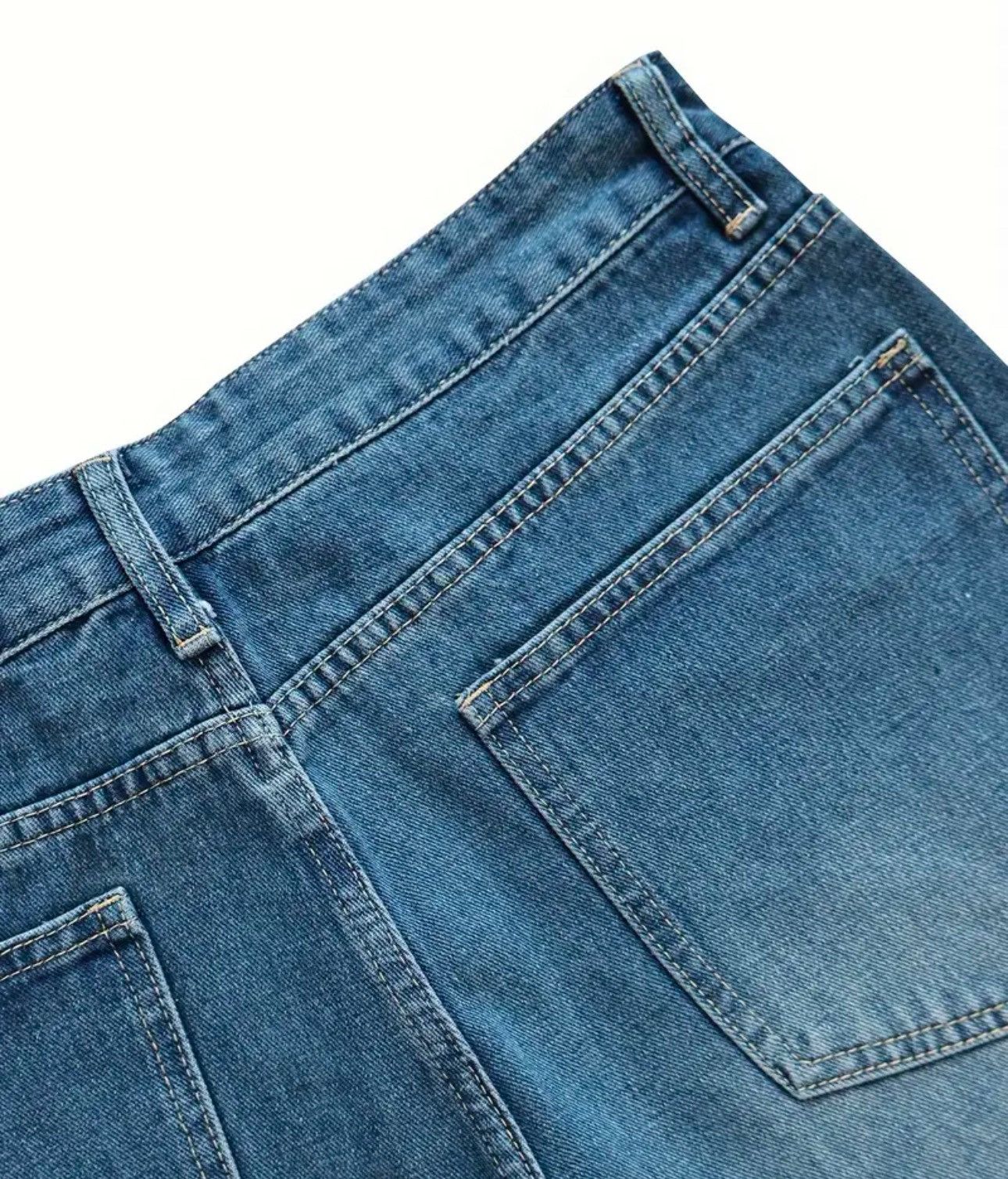 Designer × Vintage Straight Streetwear Classic Blue Loose Jeans Retro Style Size US 34 / EU 50 - 6 Thumbnail