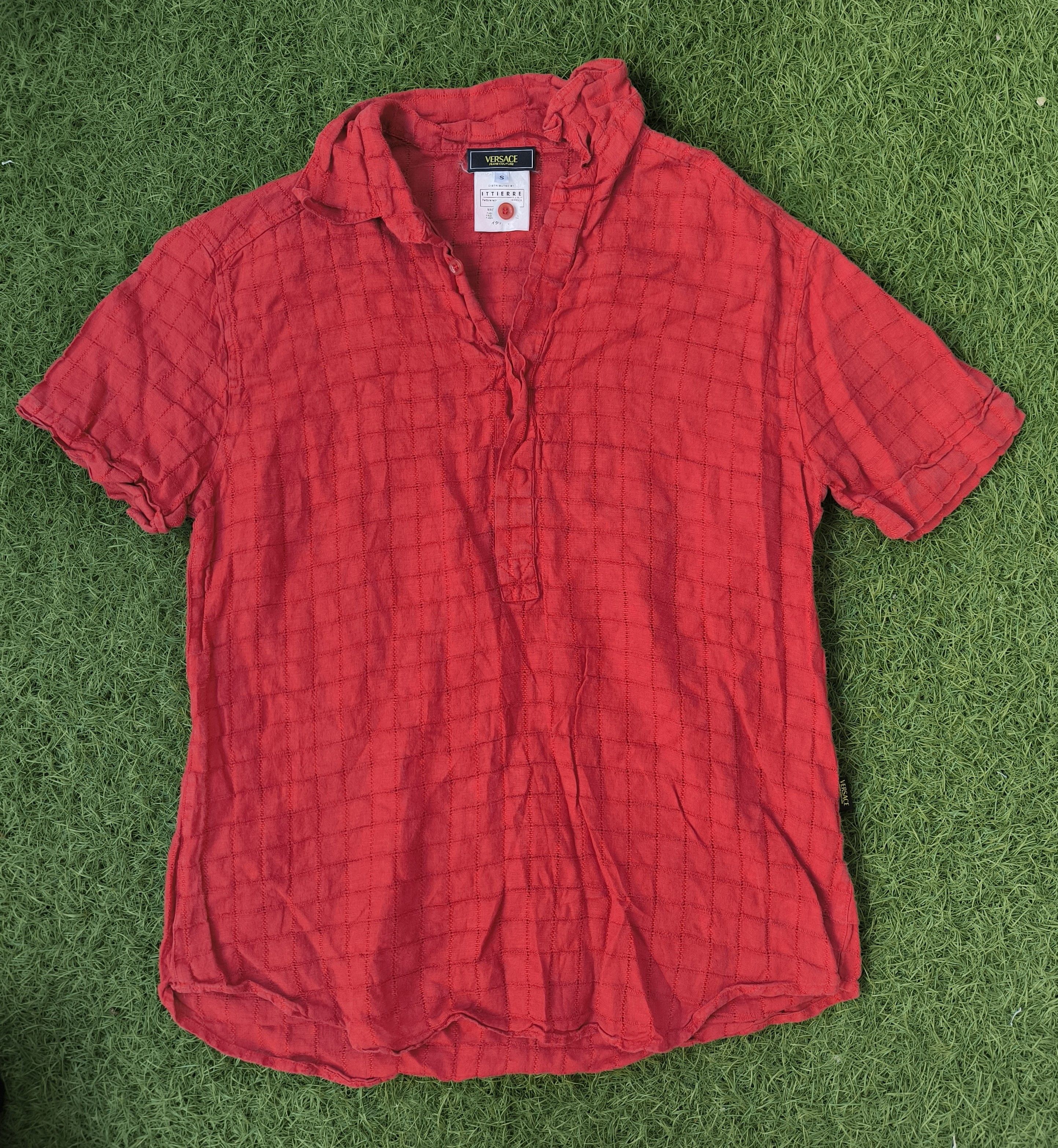 Versace Jeans Couture Vintage 90's Versace Jeans Couture Open Weave Polo Size US S / EU 44-46 / 1 - 2 Thumbnail