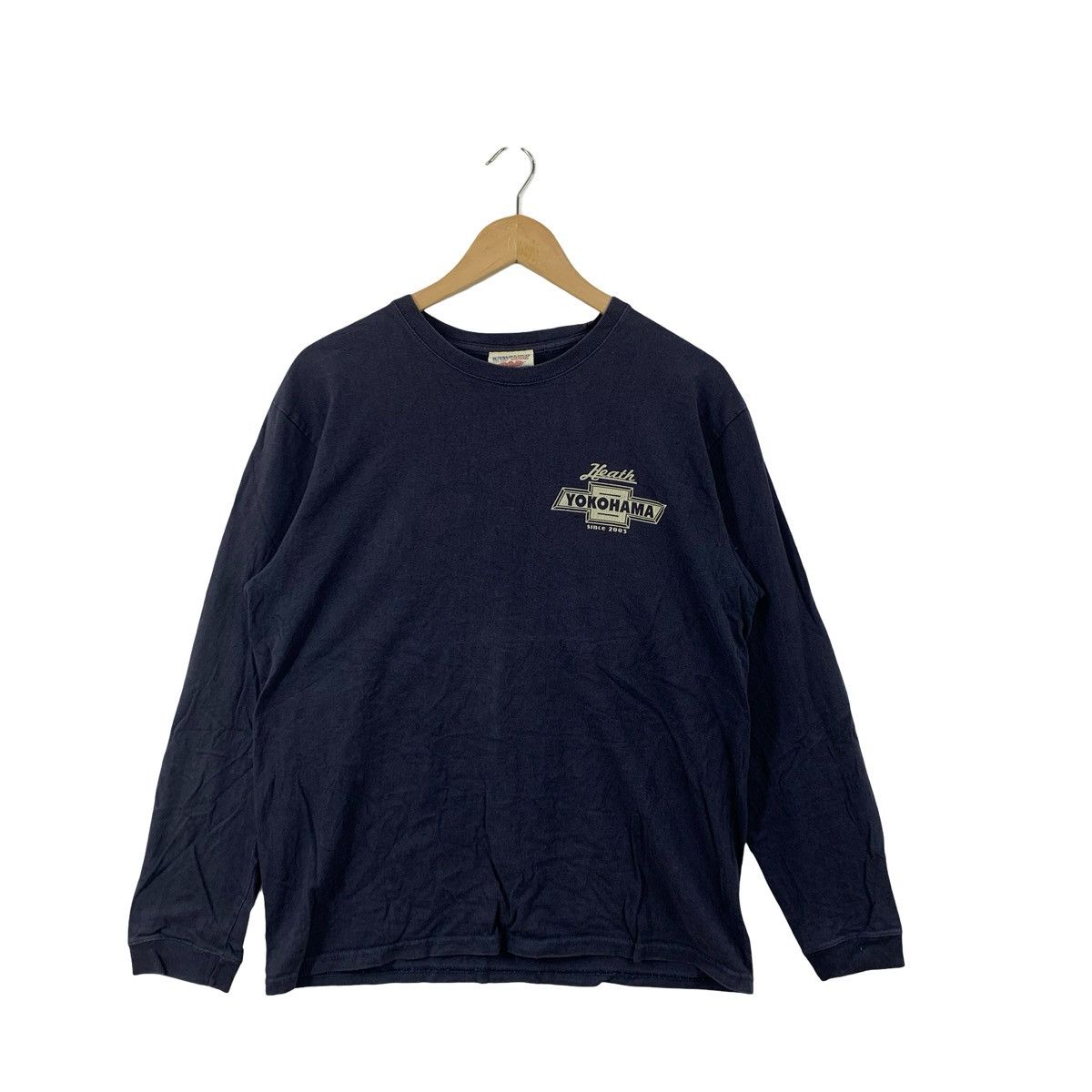 Vintage Vintage Yokohama Japan Long Sleeve Small Chest Logo Size US L / EU 52-54 / 3 - 3 Thumbnail