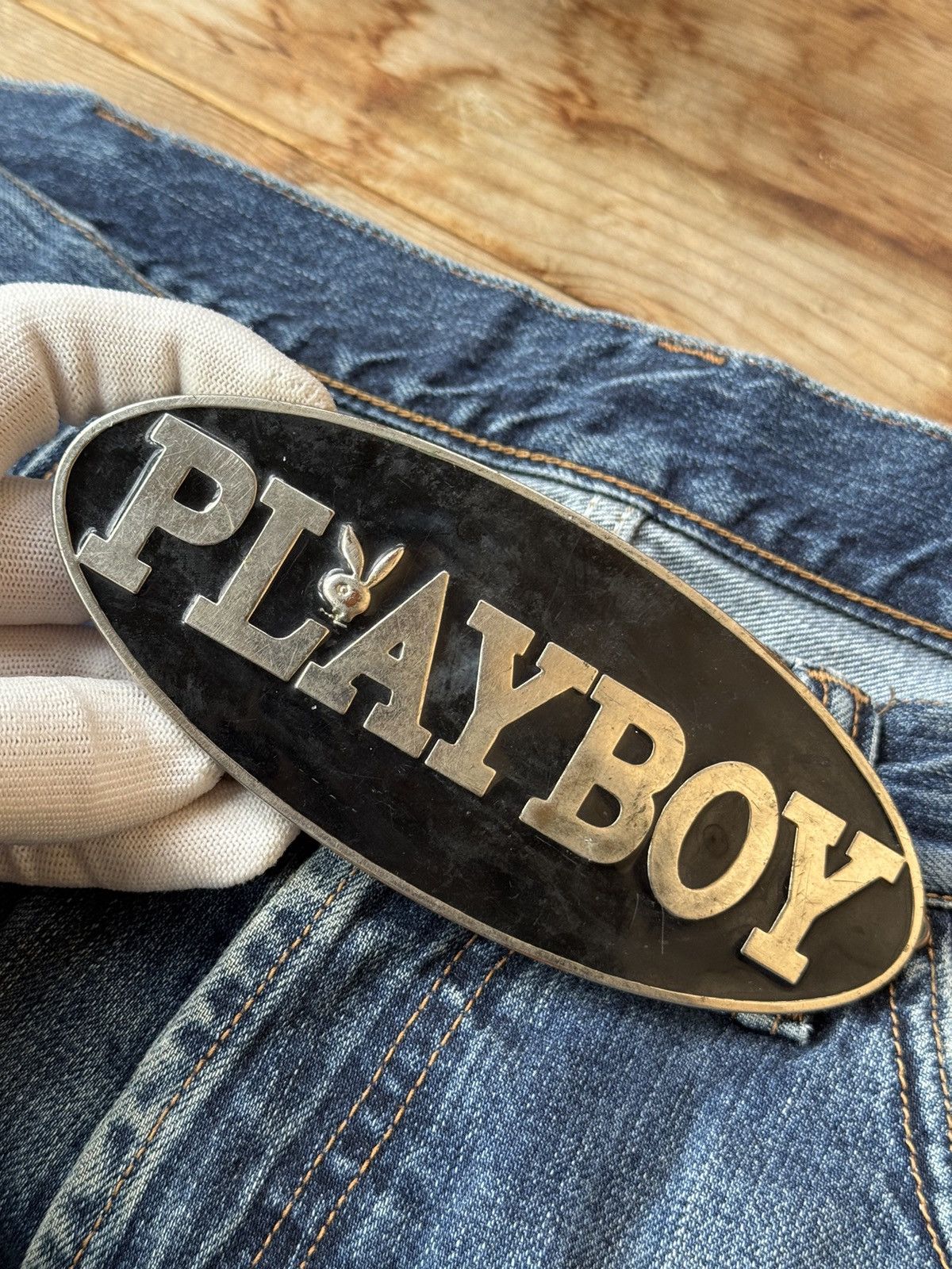 Playboy Rare 90s Badge from belt PLAYBOY retro style Size ONE SIZE - 4 Thumbnail