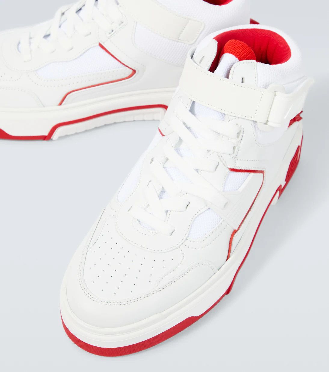 Christian Louboutin o1s1wg111224 Astroloubi Mid Flat Calf in White/Loubi Size US 10.5 / EU 43-44 - 2 Thumbnail
