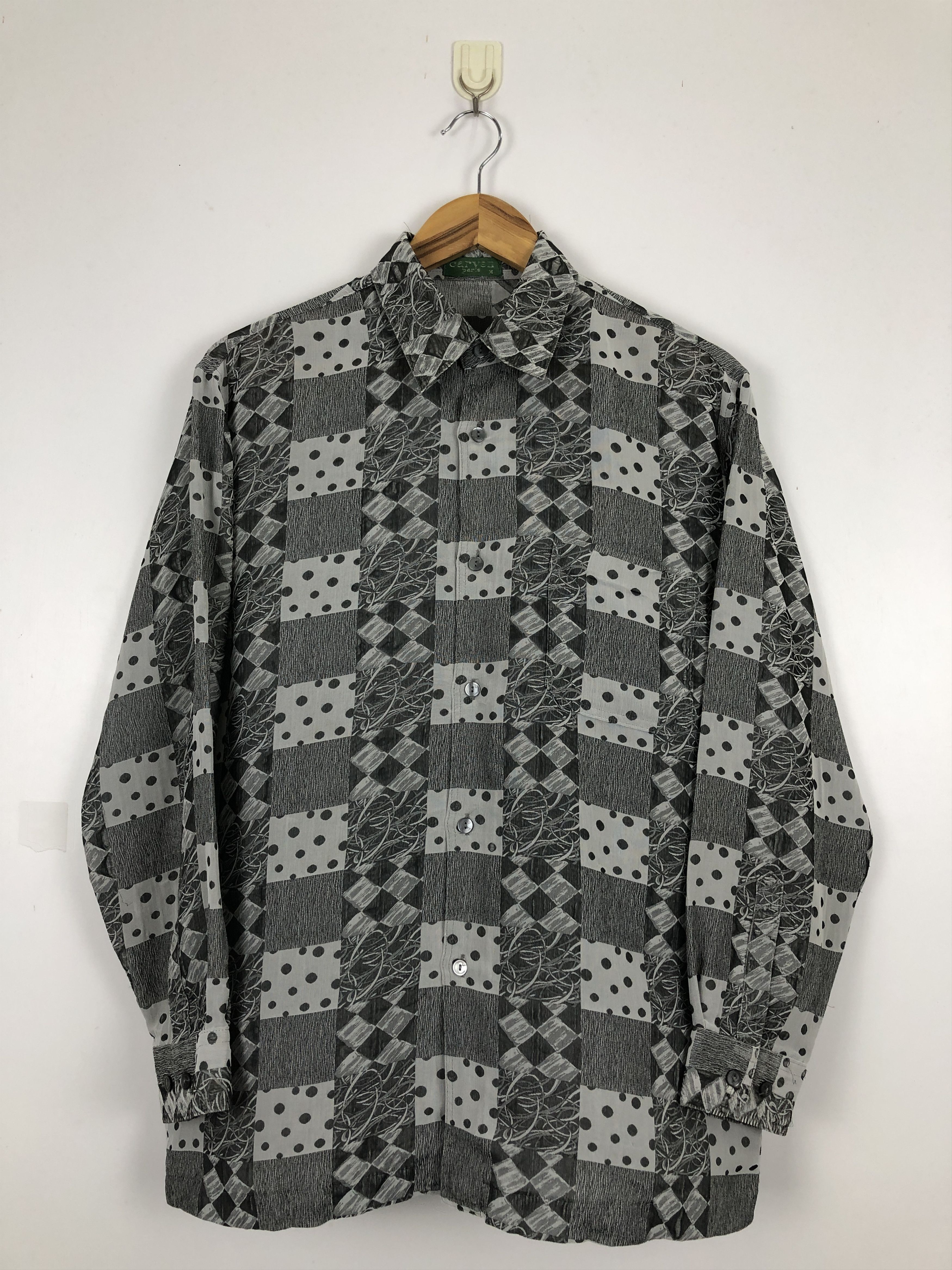 Designer × Vintage Vintage Carven Paris Square Button Up Silk Shirt TA0452 Size US M / EU 48-50 / 2 - 1 Thumbnail