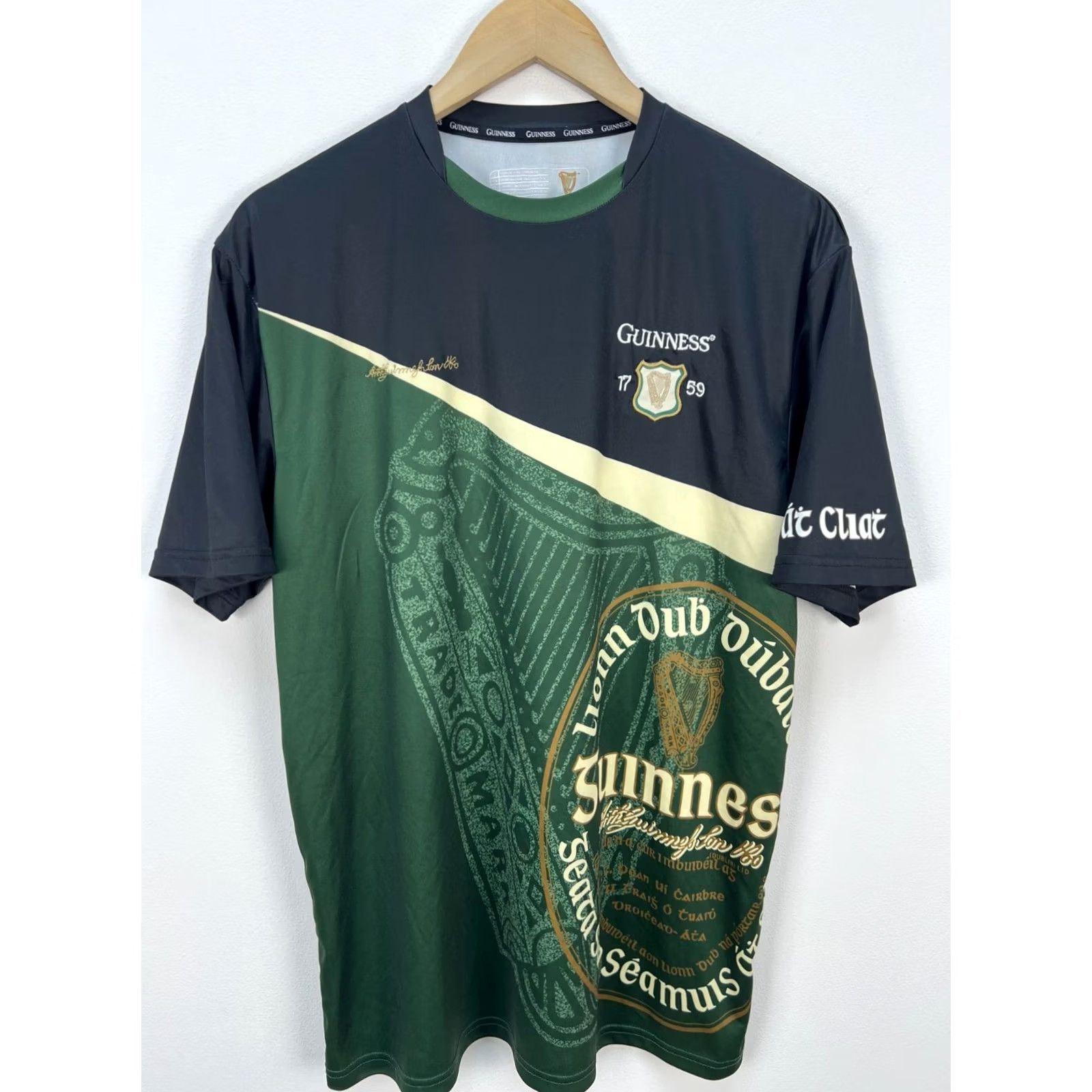 Vintage Guinness GAA Shirt Logo Graphic Promo Jersey Size L Green Men T-Shirt Crew Neck Short Sleeve Vintage-Style? Size US L / EU 52-54 / 3 - 2 Thumbnail