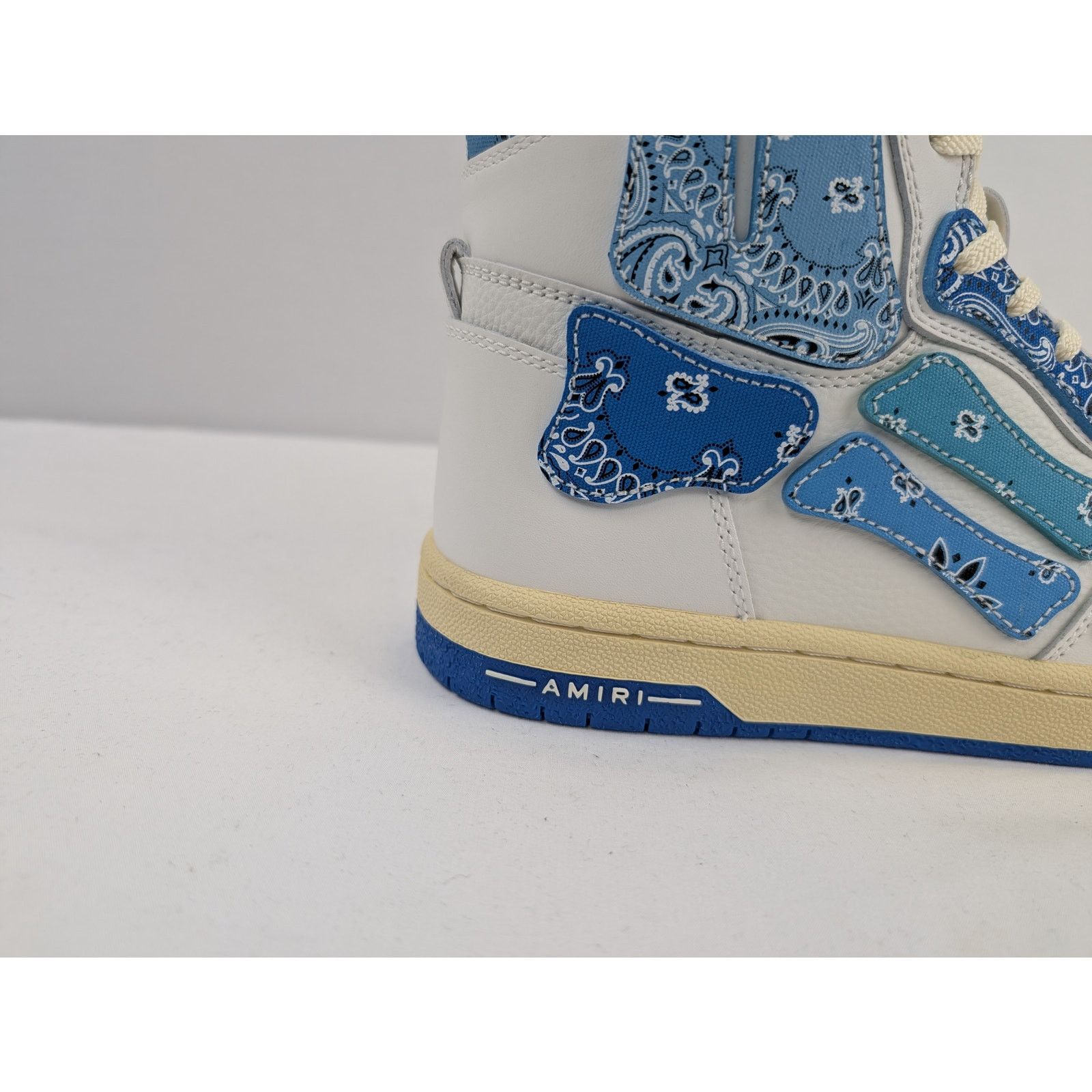 Amiri o1rshd1 Skel Top Hi / Skeleton Hi Top Sneakers Bandana Blue Size US 10 / EU 43 - 4 Thumbnail