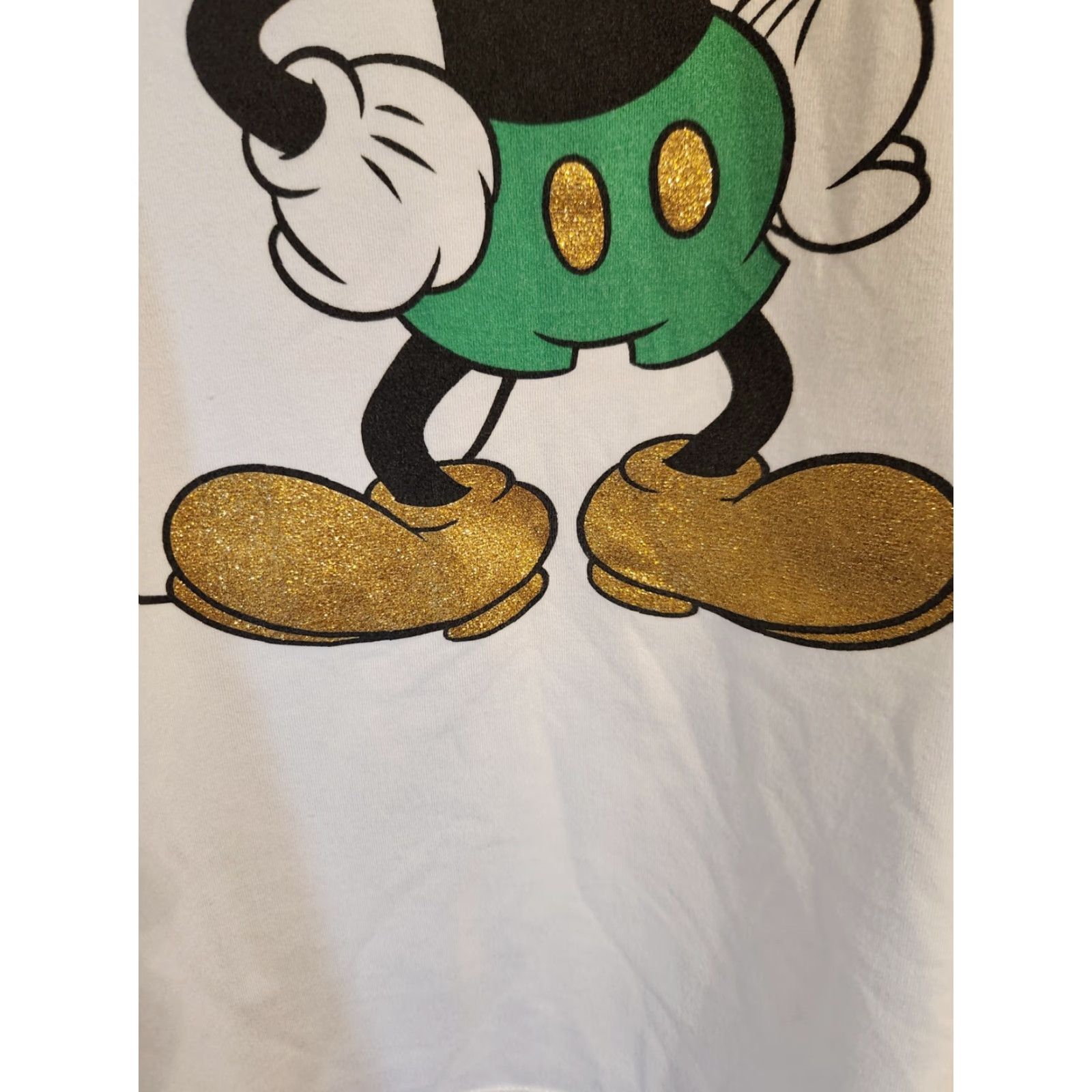Disney VINTAGE? No. Juniors Disney St. Patrick's Day Mickey Mouse 3/4 Sleeve Shirt XXL 2XL Gray Crew Neck T-Shirt Womens Boys Girls? Size XXL / US 16-18 / IT 52-54 - 2 Thumbnail