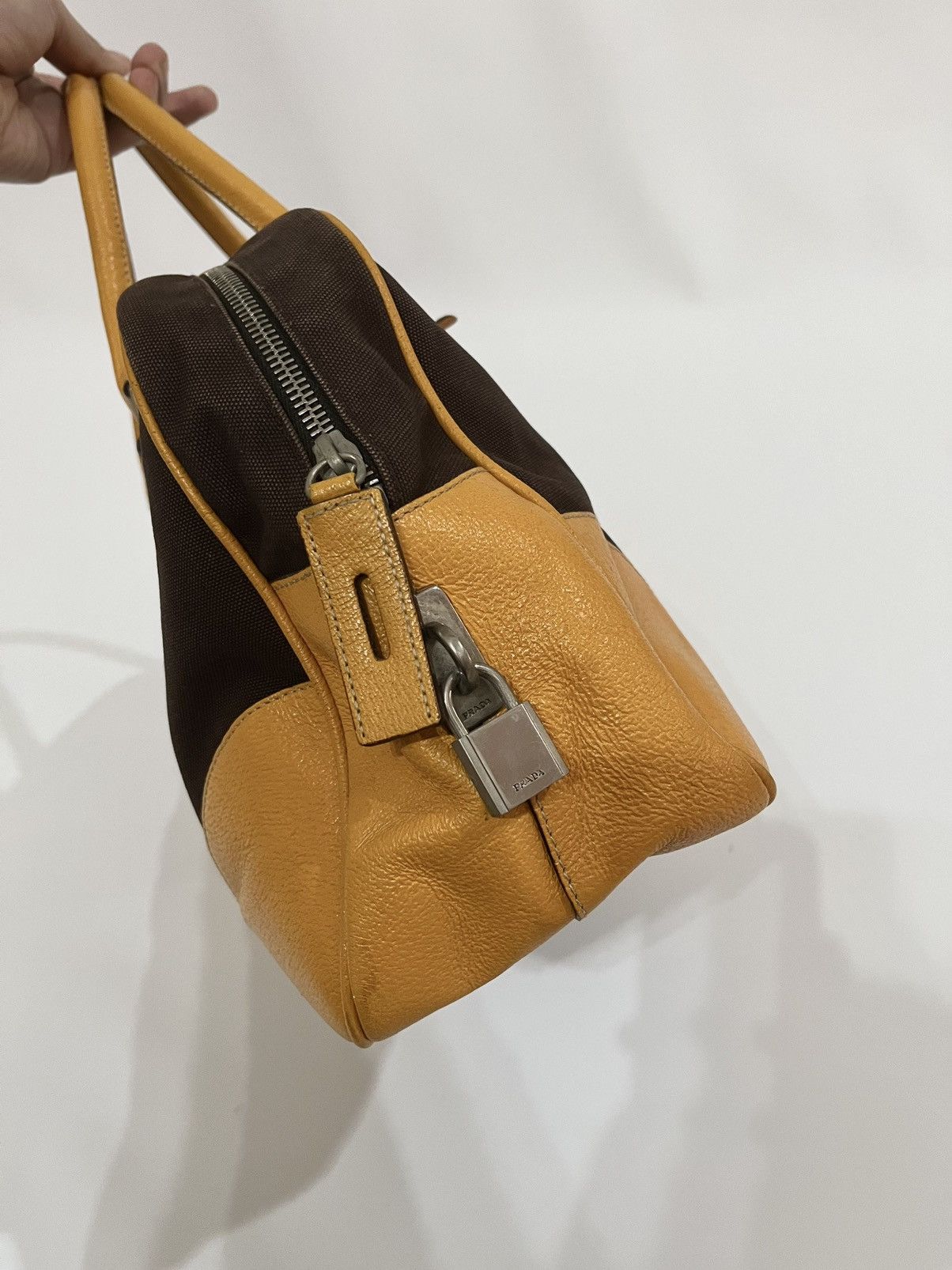Prada Prada vintage Cinghiale Trimmed Canapa Bowler Bag Authentic Size ONE SIZE - 7 Thumbnail