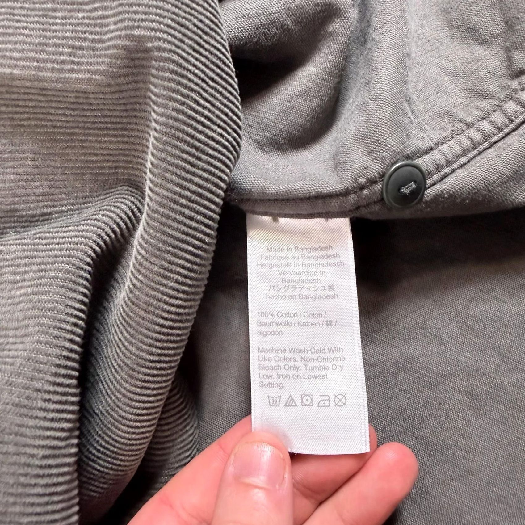 J.Crew J.CREW Corduroy Shirt Men L Gray Long Sleeve Button-Up Shacket Size US L / EU 52-54 / 3 - 4 Thumbnail