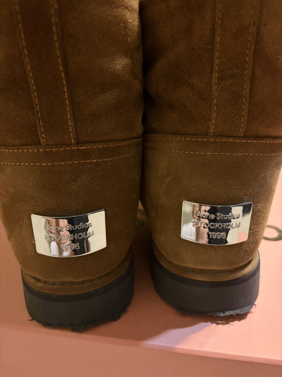 Acne Studios Acne Studios Shearling Lined Leather Ankle Boots Size US 8.5 / EU 41-42 - 2 Thumbnail