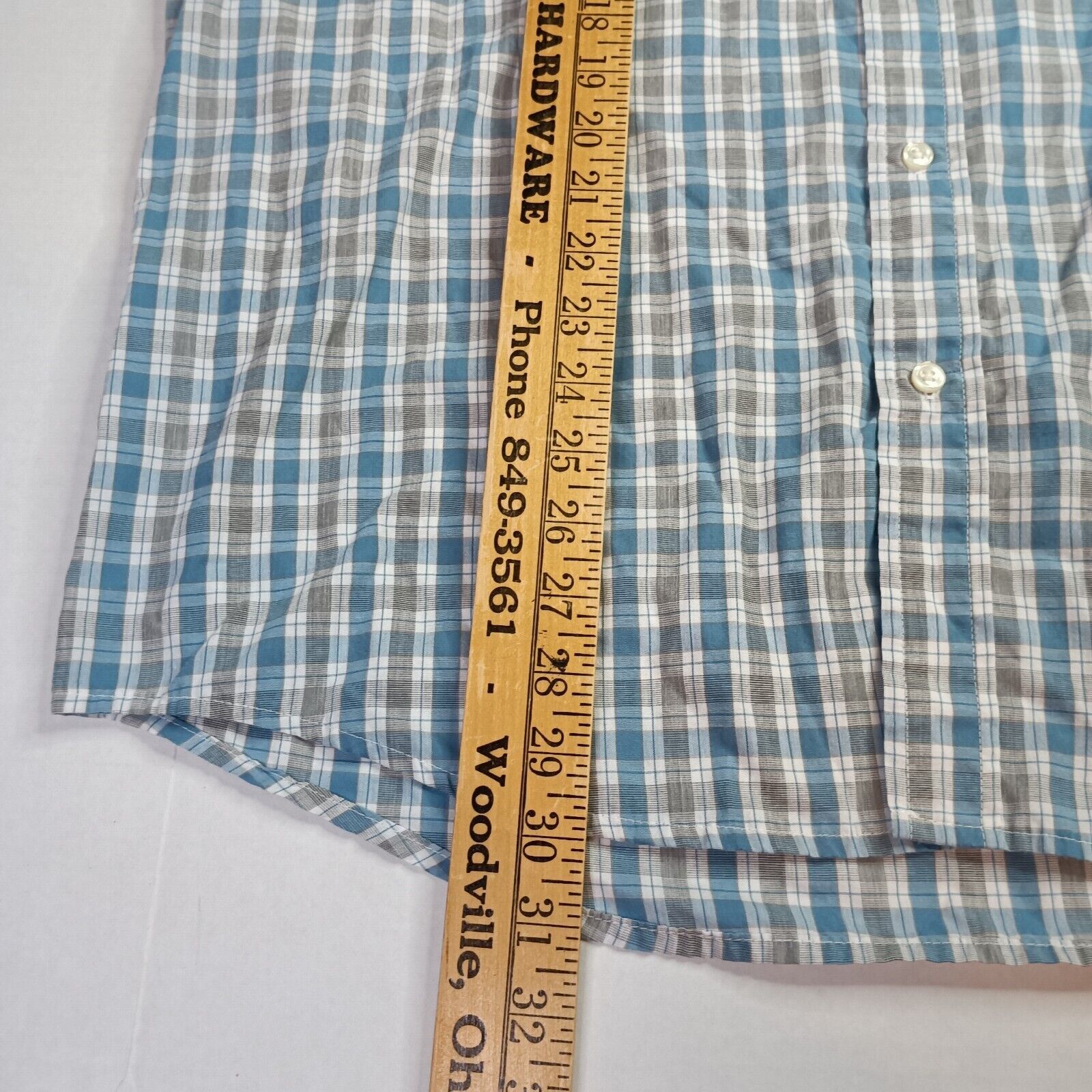 Chaps Chaps Shirt Men's XL Gray White Blue Easy Care Check Size US XL / EU 56 / 4 - 6 Thumbnail