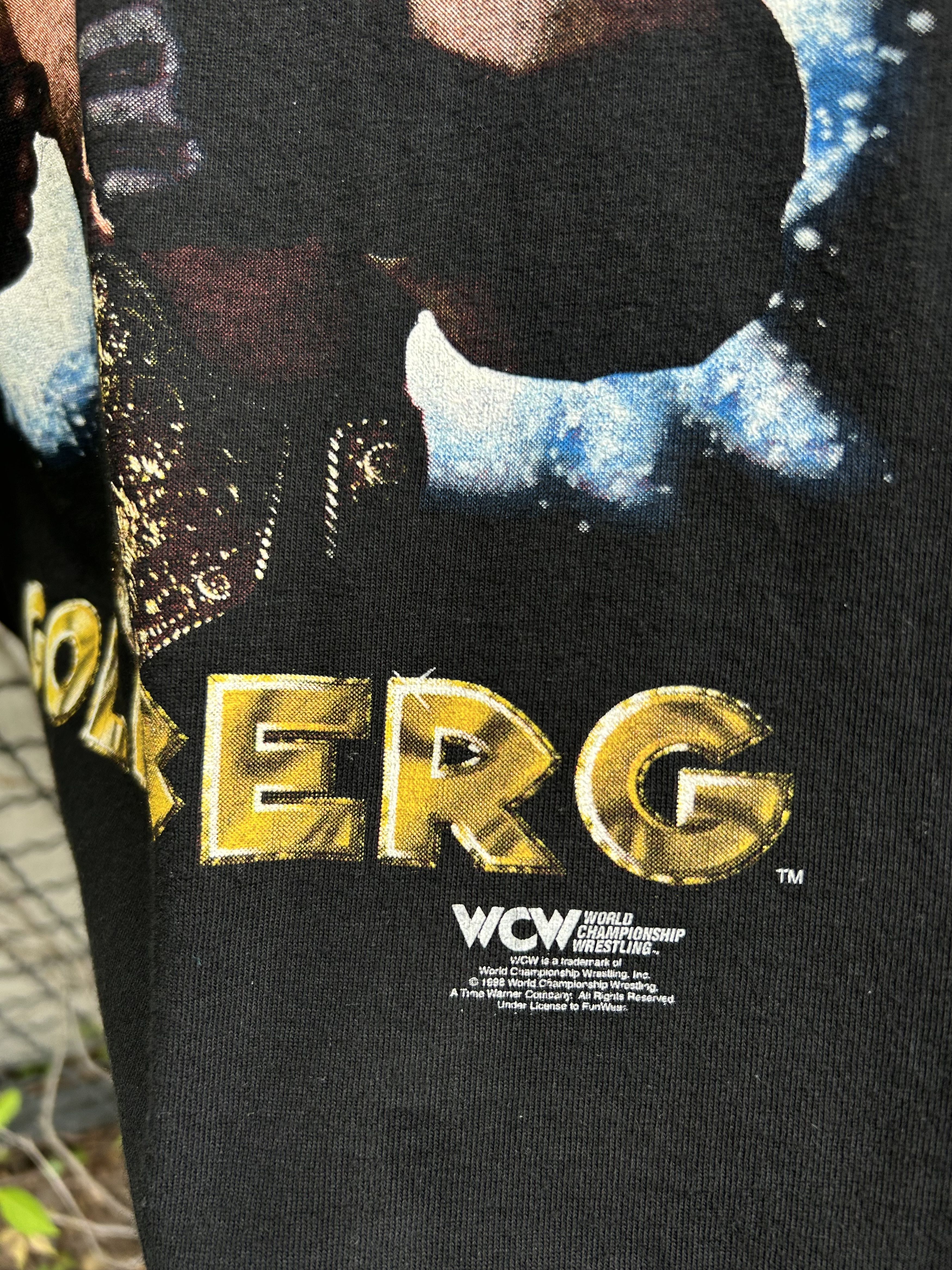 WCW/nWo Vintage 1998 Goldberg WCW WWE Wrestling T-shirt Size US L / EU 52-54 / 3 - 7 Thumbnail
