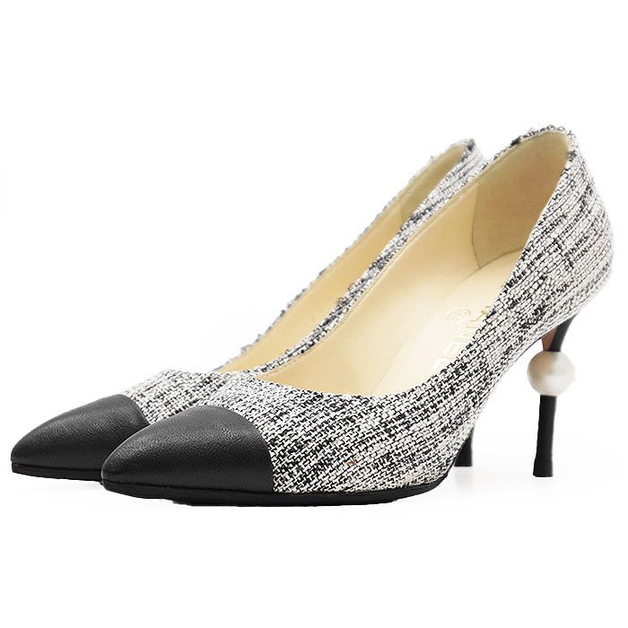 Chanel Chanel Chanel G31983 Tweed Pumps Cotton Shoes G31983 DUTY FREE for USA Size ONE SIZE - 1 Thumbnail