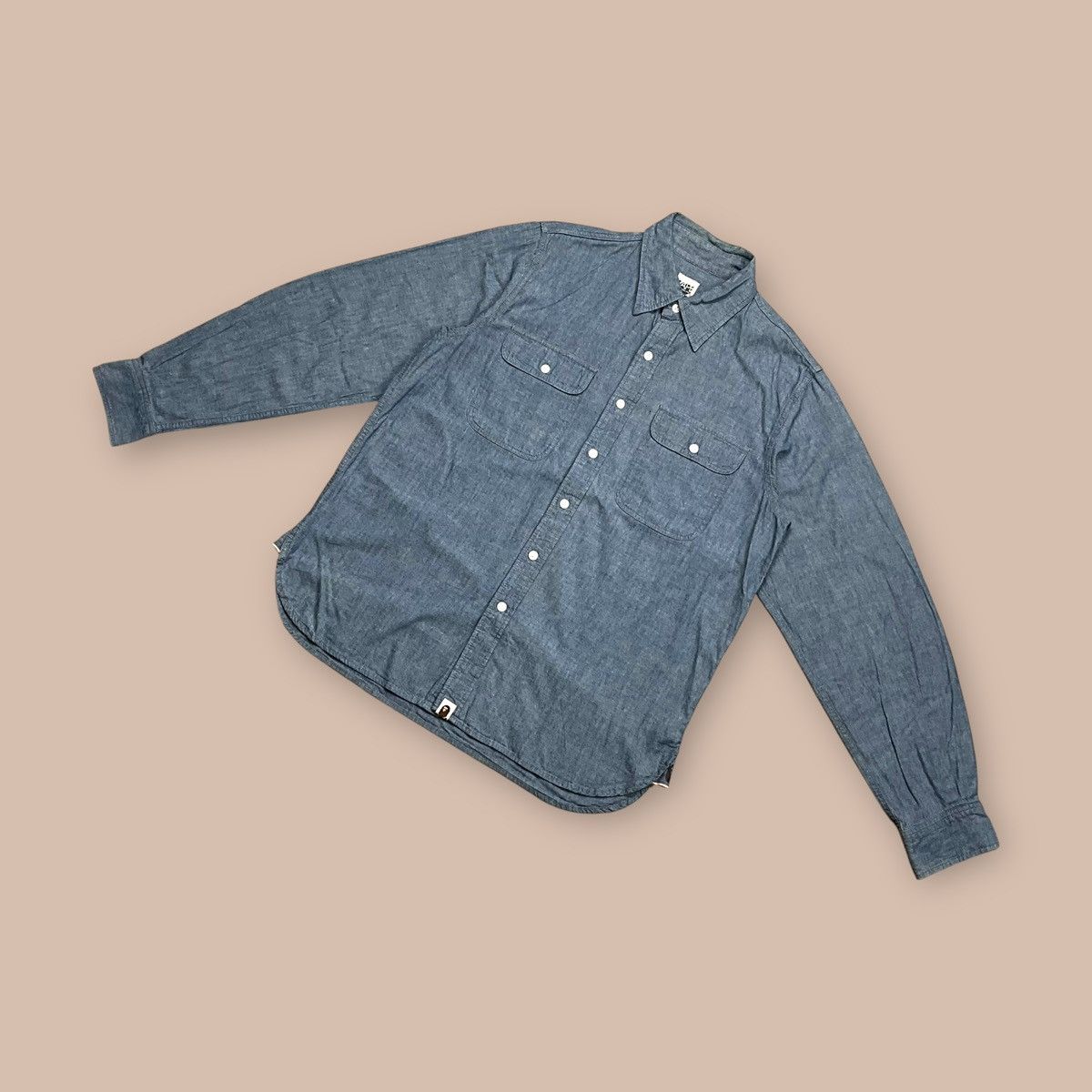 Bape Bape Chambray 2 Pockets L/S Button up Shirt Size US XL / EU 56 / 4 - 1 Thumbnail