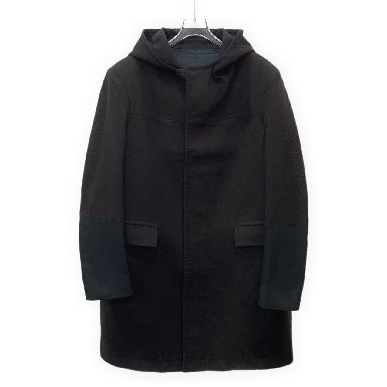 Balenciaga Balenciaga Wool Blend Hooded Coat Size 52 Size US L / EU 52-54 / 3 - 1 Thumbnail